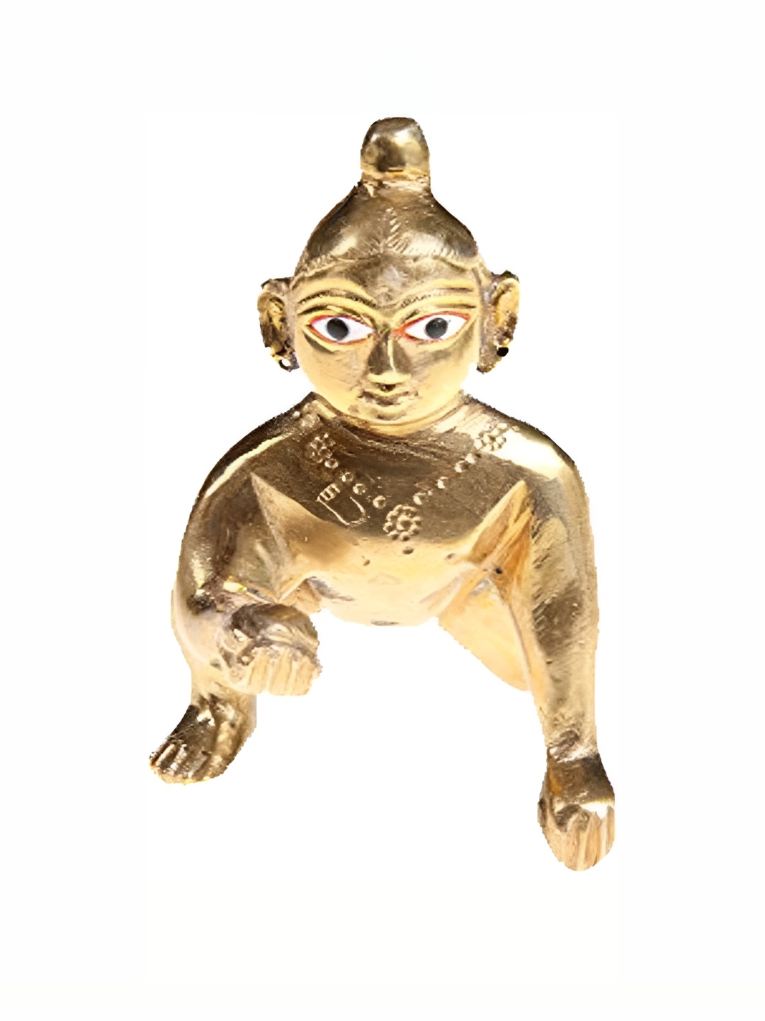 

Navyaksh Gold-toned Laddu Gopa Showpiece