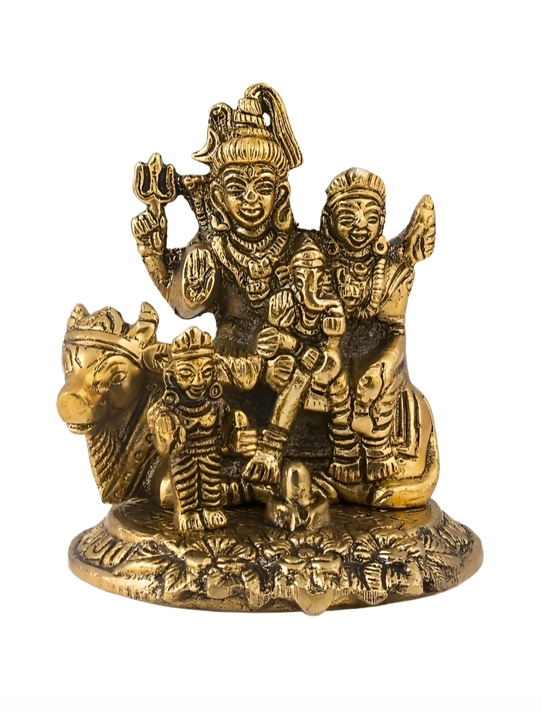 

Navyaksh Gold Toned Brass Religious Idol Showpiece