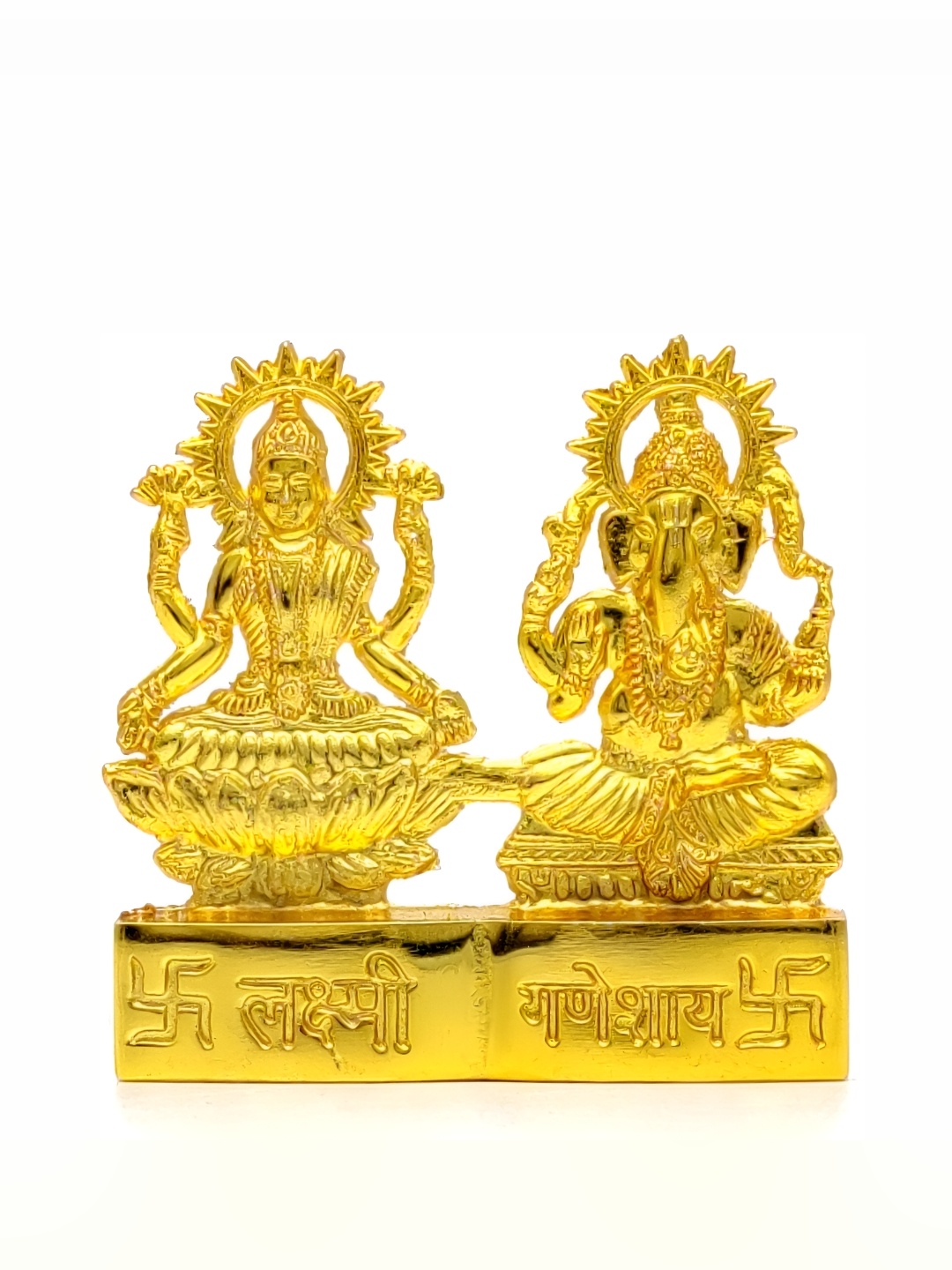 

Navyaksh Gold Toned 2 Pcs Metal Laxmi Ganesh Decorative Showpiece