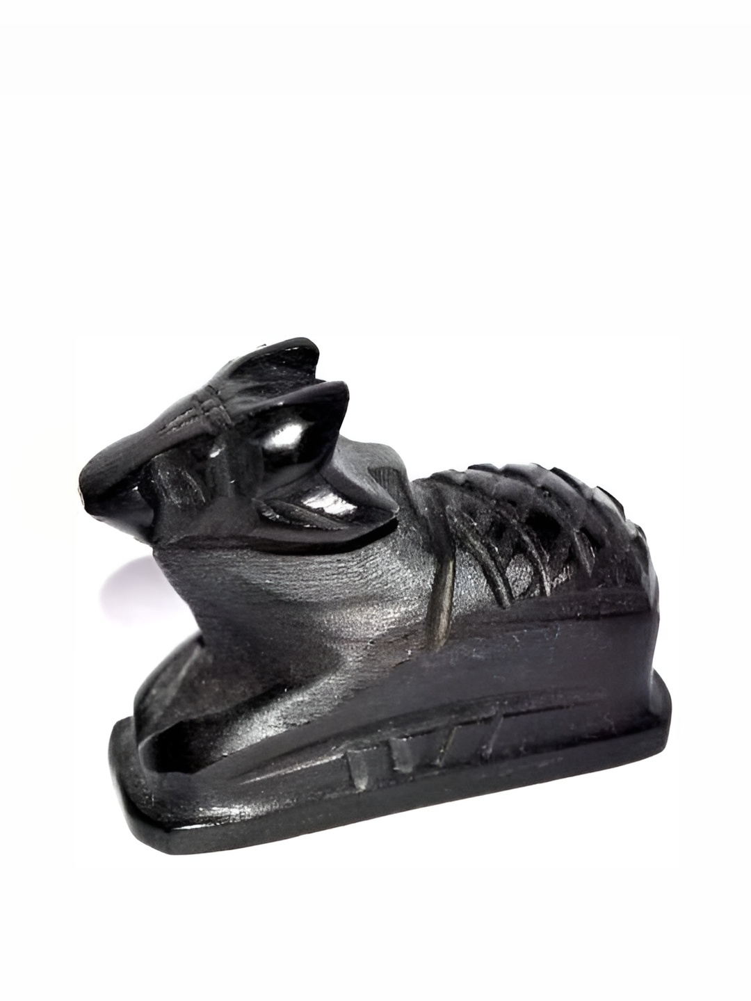 

Navyaksh Black Marble Stone Nandi Pindi Idol Showpiece For Pooja Decorative Showpiece