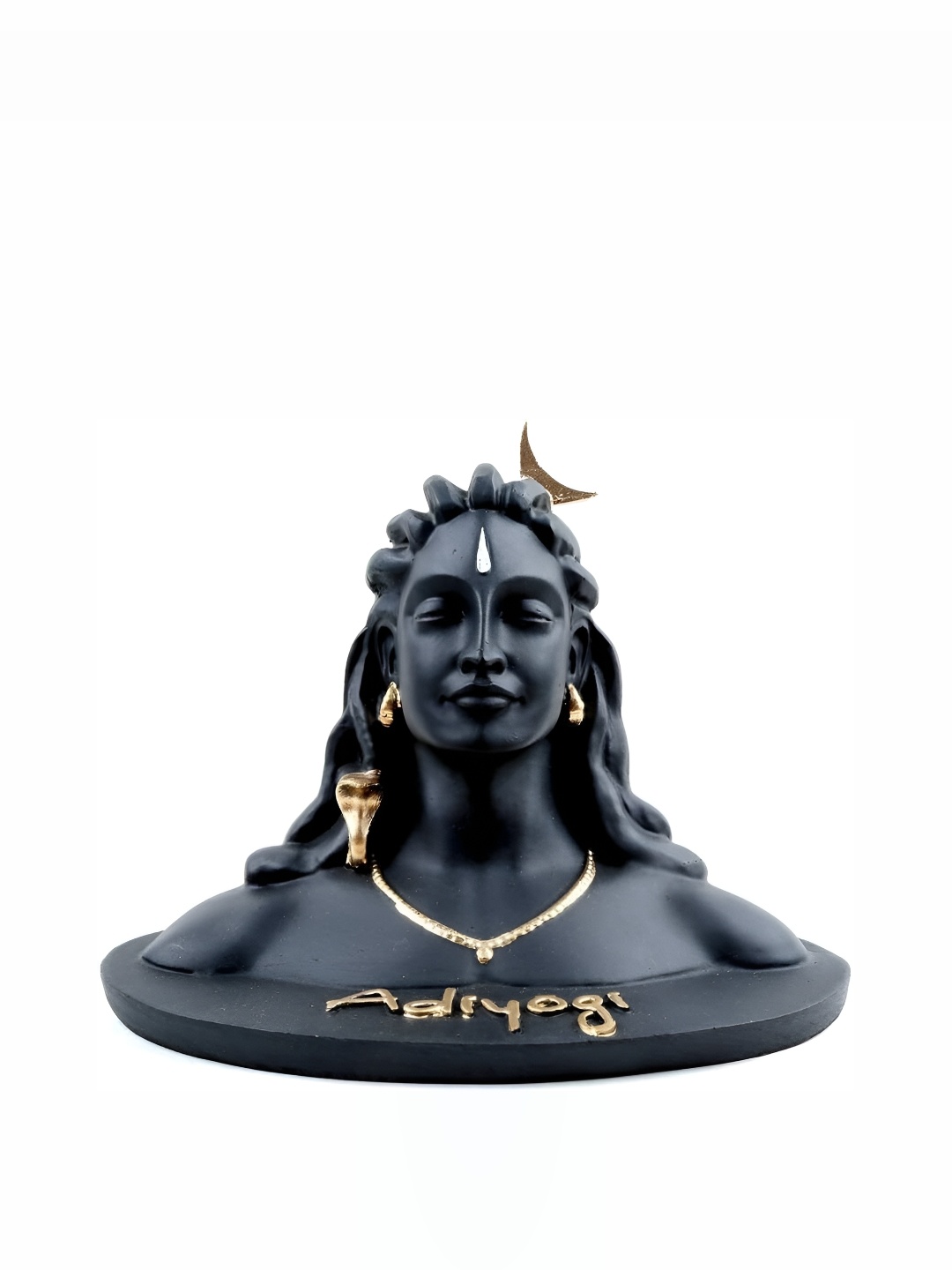 

Navyaksh Black Adiyogi Shiva Statue For Car Dashboard, Pooja & Gift Mahadev Showpiece