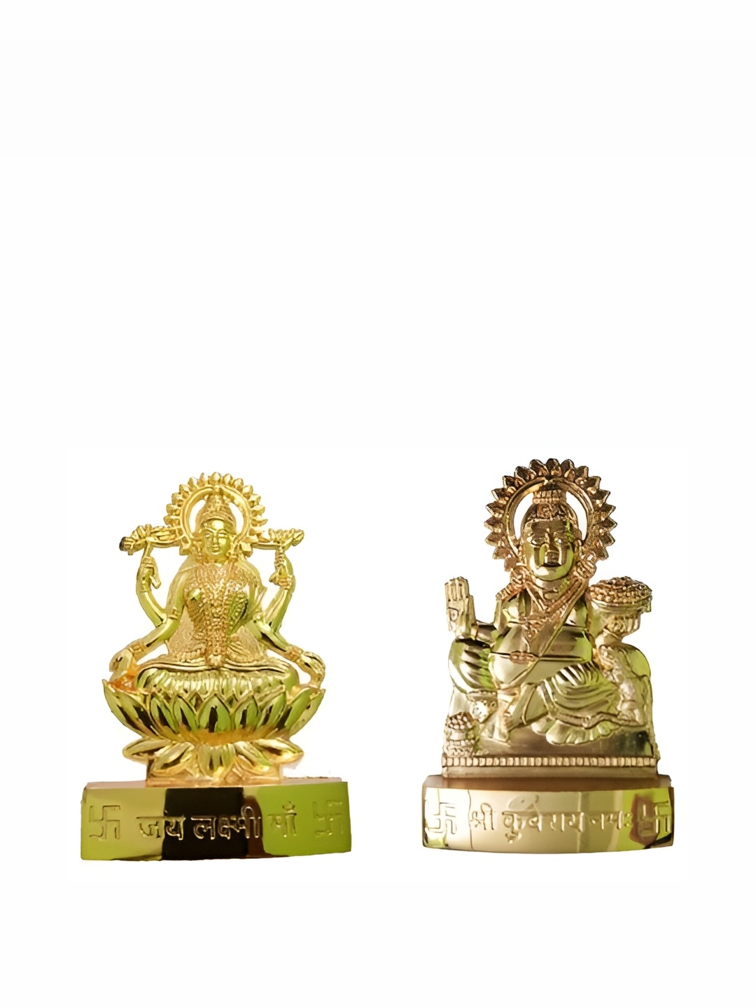 

Navyaksh Gold Toned Laxmi Ganesh Ji Idol Showpiece