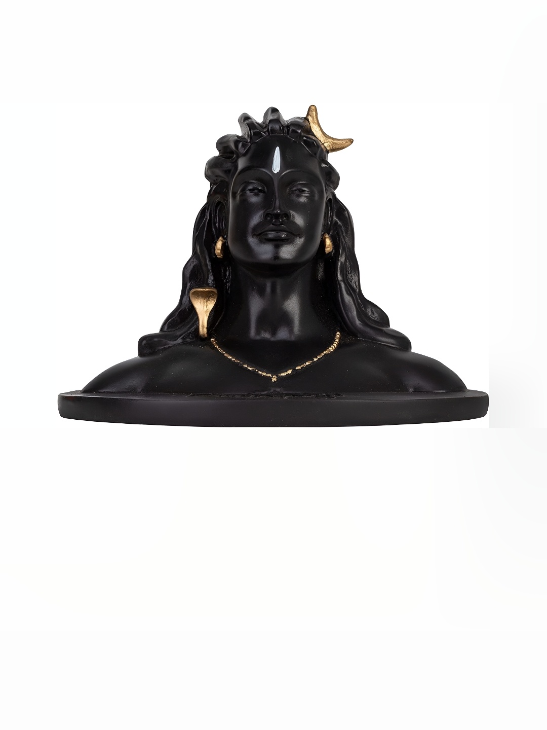 

Navyaksh black Adiyogi Shiva Statue Marble Showpiece