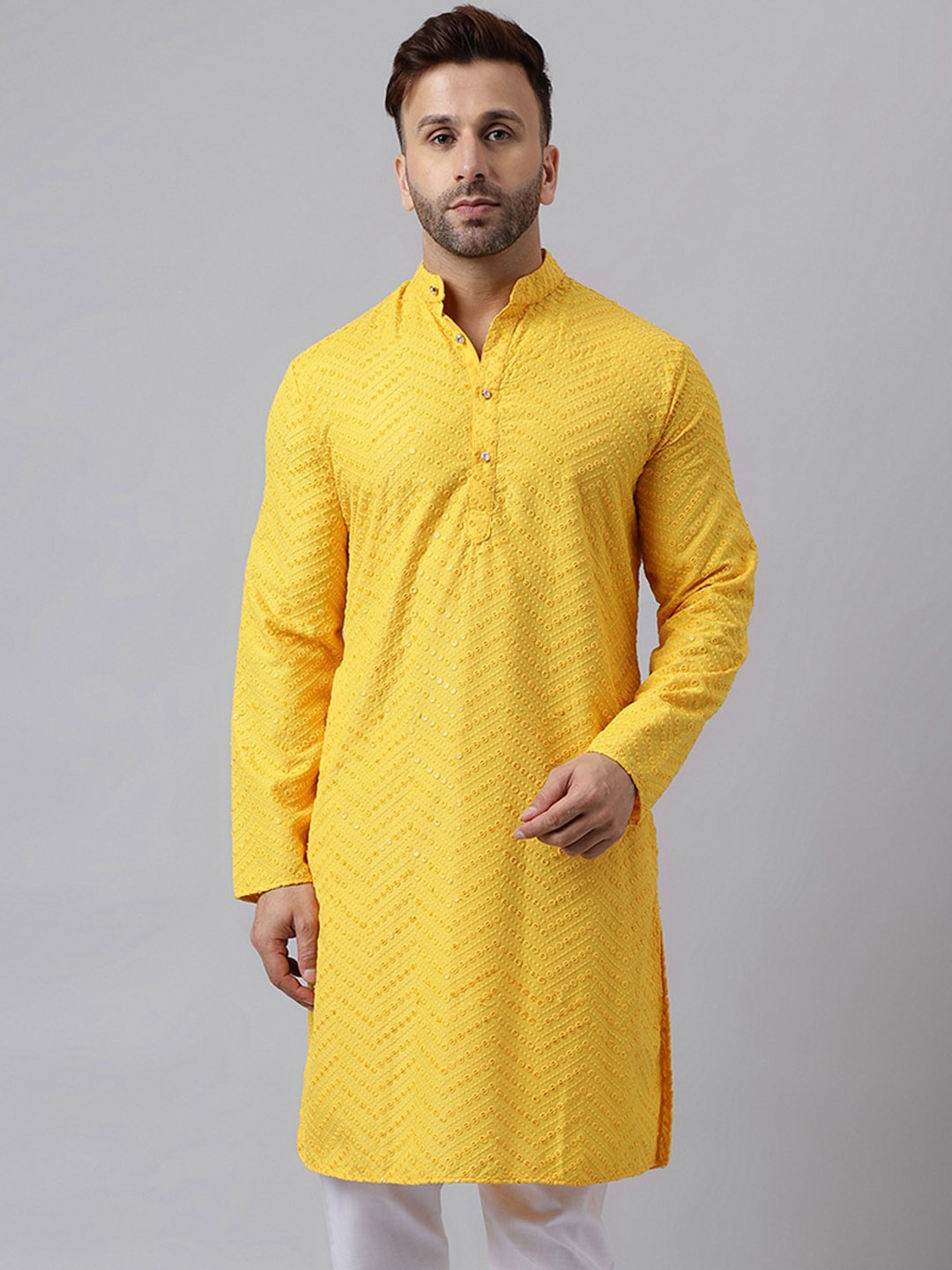 

Hangup Sequin Chifley Kurta, Yellow