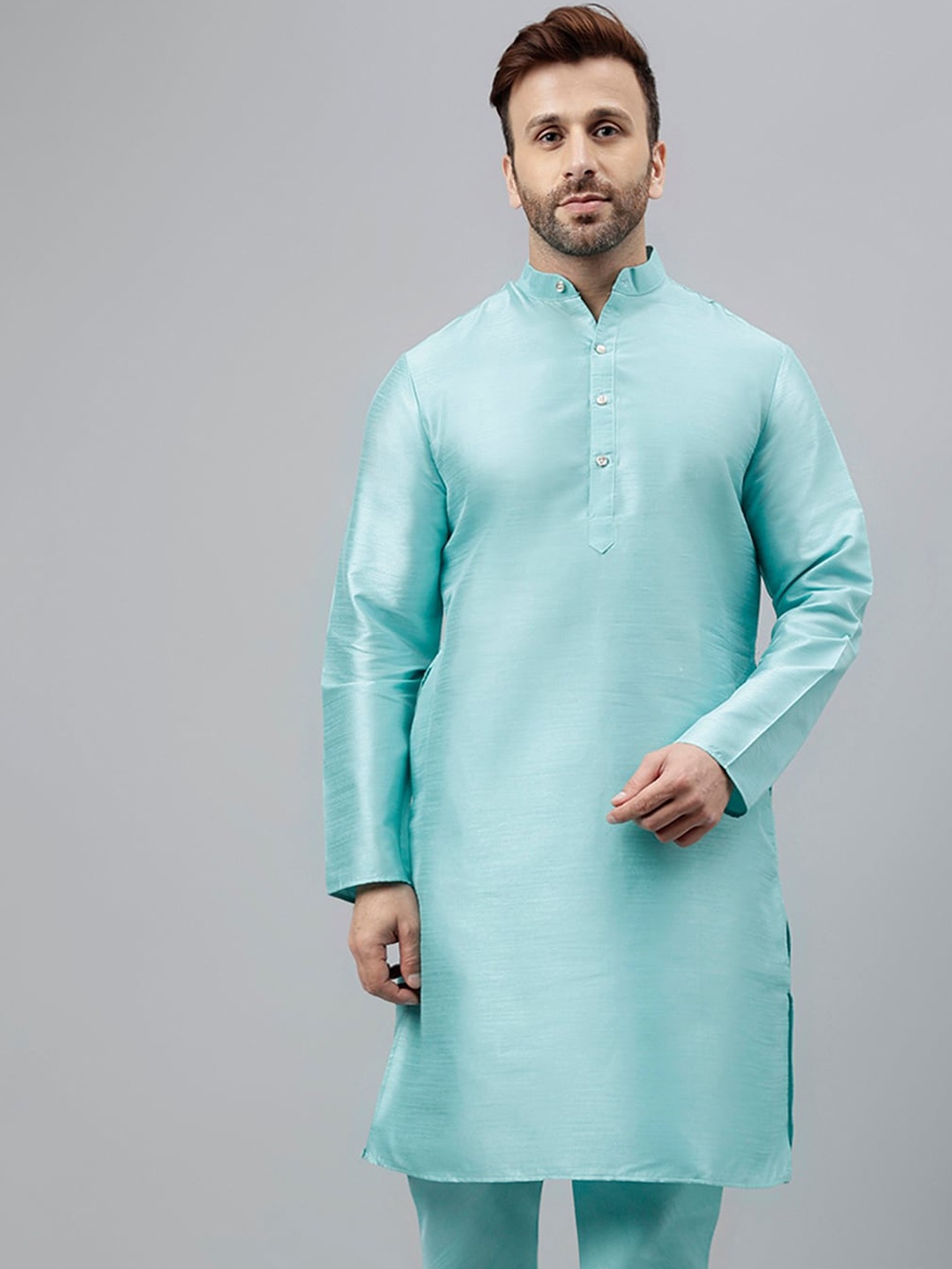 

hangup trend Silk Kurta, Turquoise blue