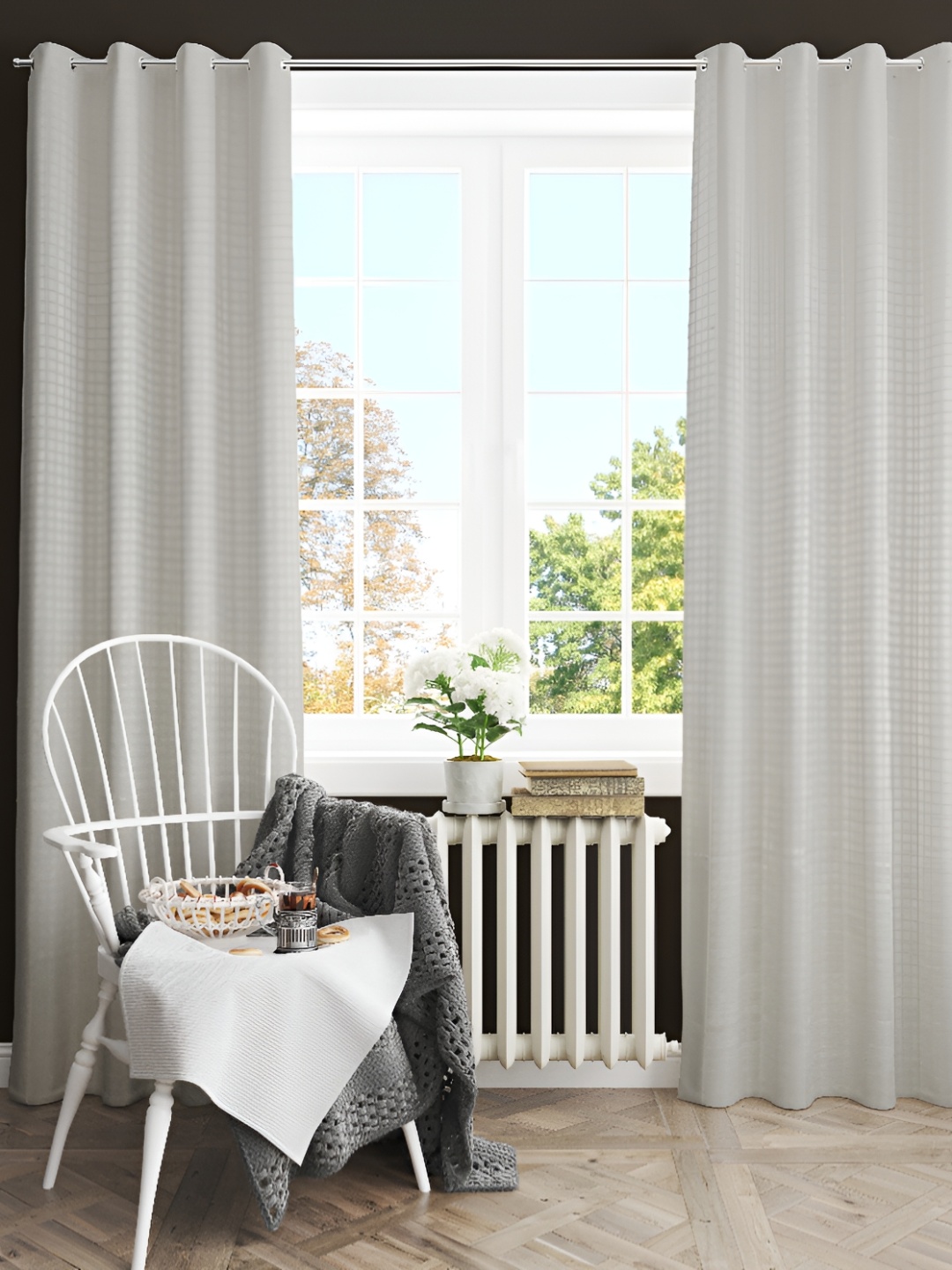 luchom Grey Set of 2 Room Darkening Door Core