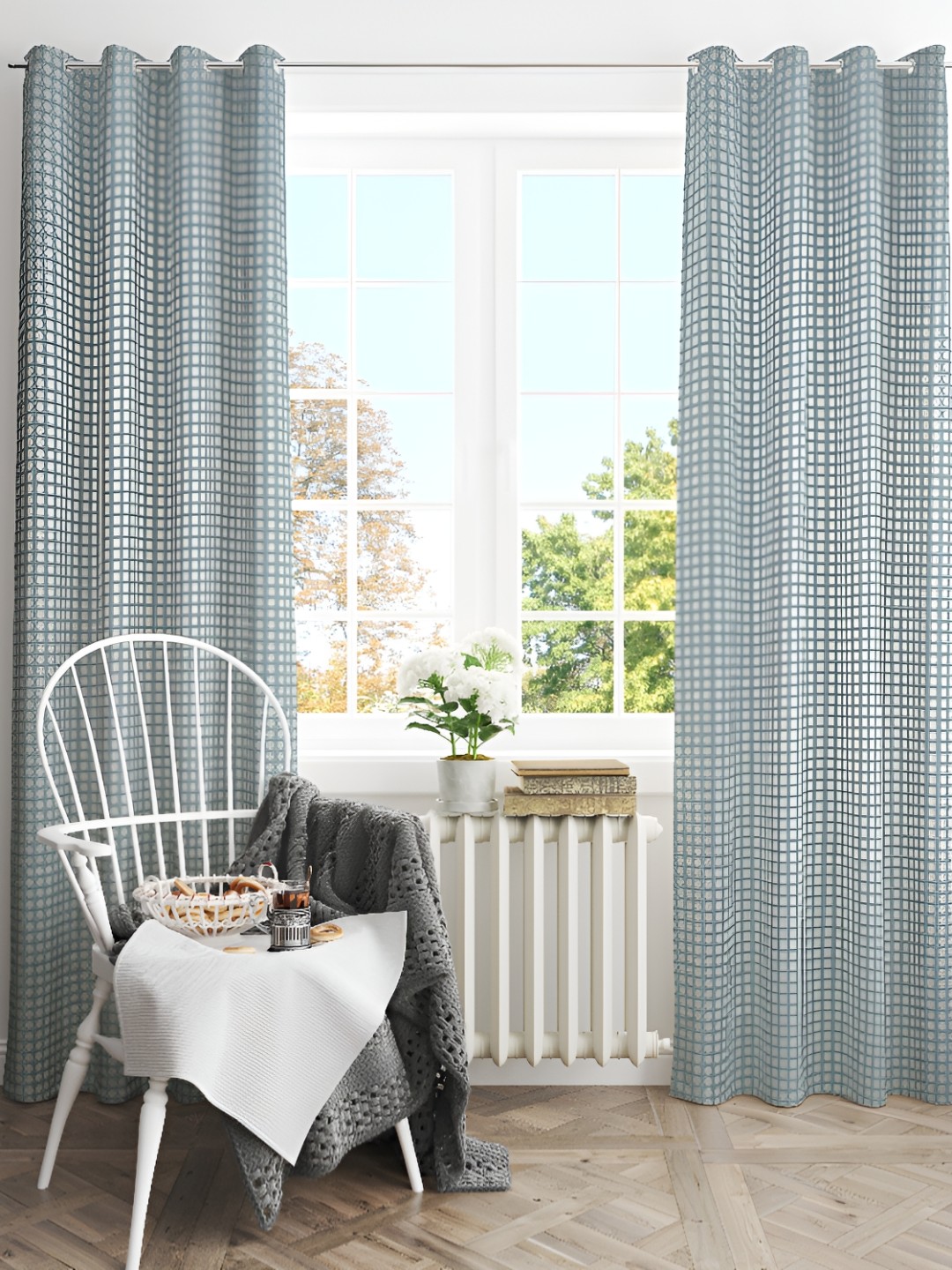 

EISMOURAH 2 Pieces Room Darkening Door Curtain Core, Grey