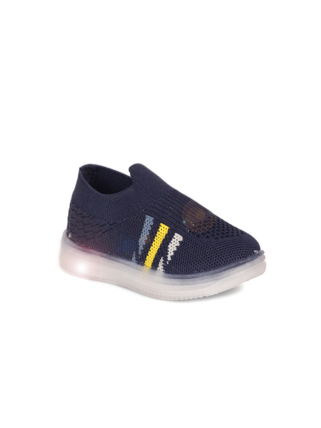 

Lil Lollipop Kids Textured LED Slip On Sneakers, Navy blue