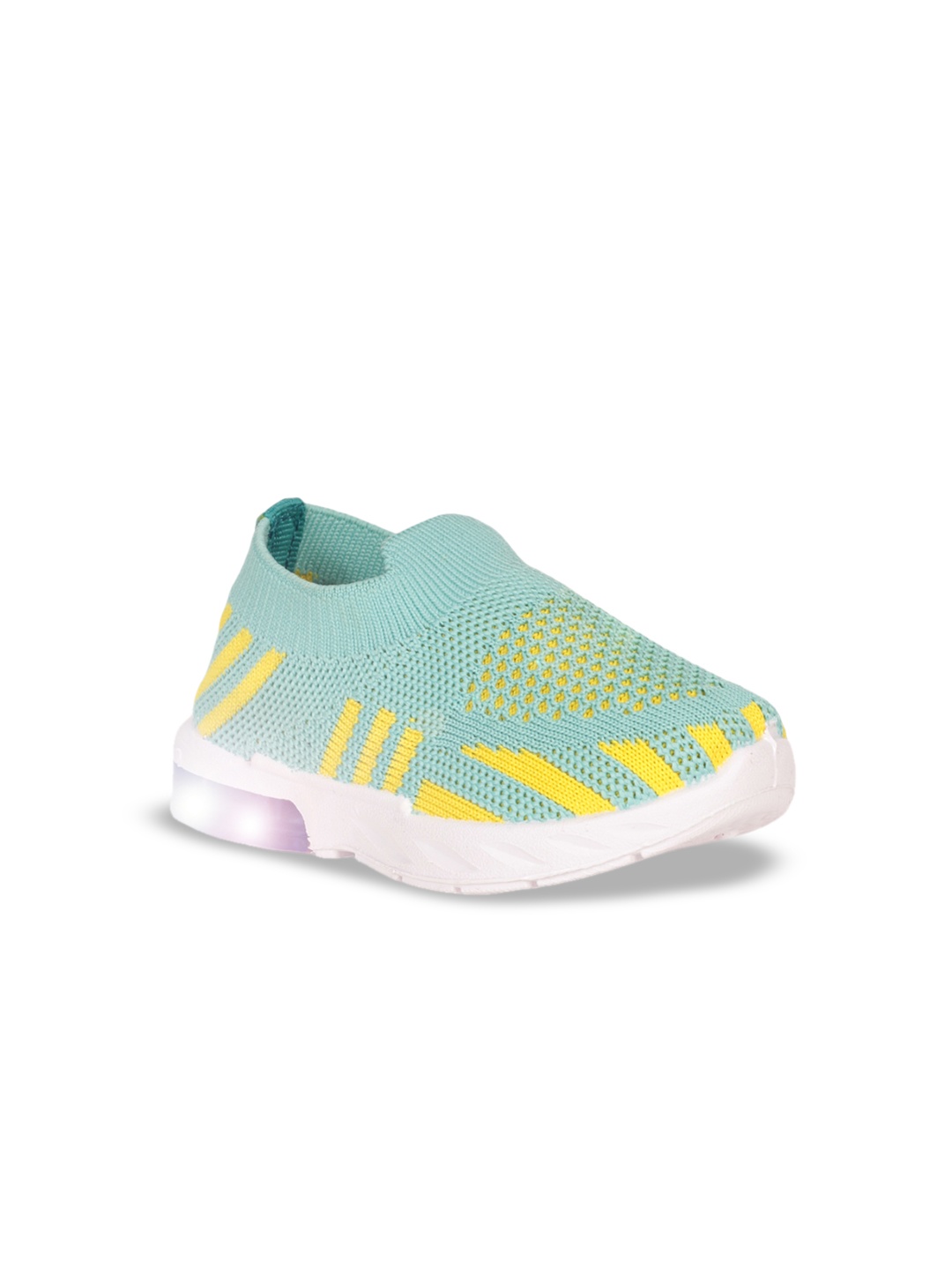 

Lil Lollipop Kids Textured LED Slip On Sneakers, Green