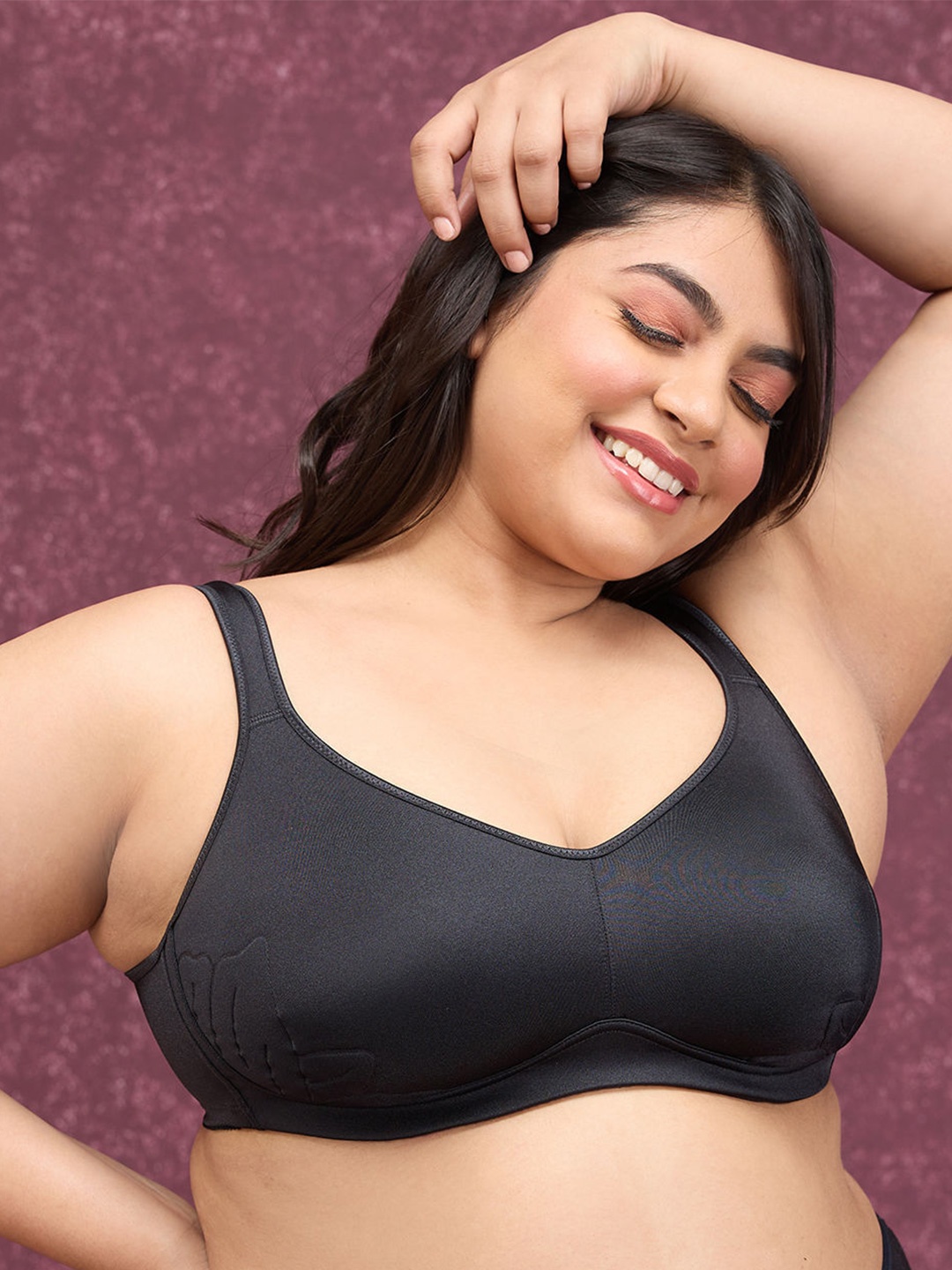 

Nykd Women Anti-Gravity Non WiBlack Non Padded Bra - Black JET BLACK (NYB251)