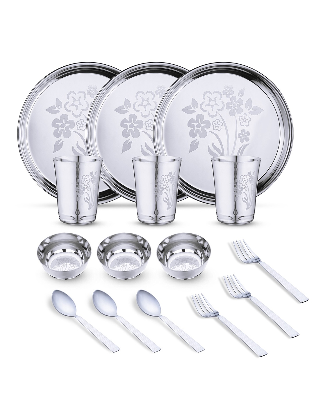 

LIMETRO STEEL Silver-Toned & Pieces Stainless Steel Core