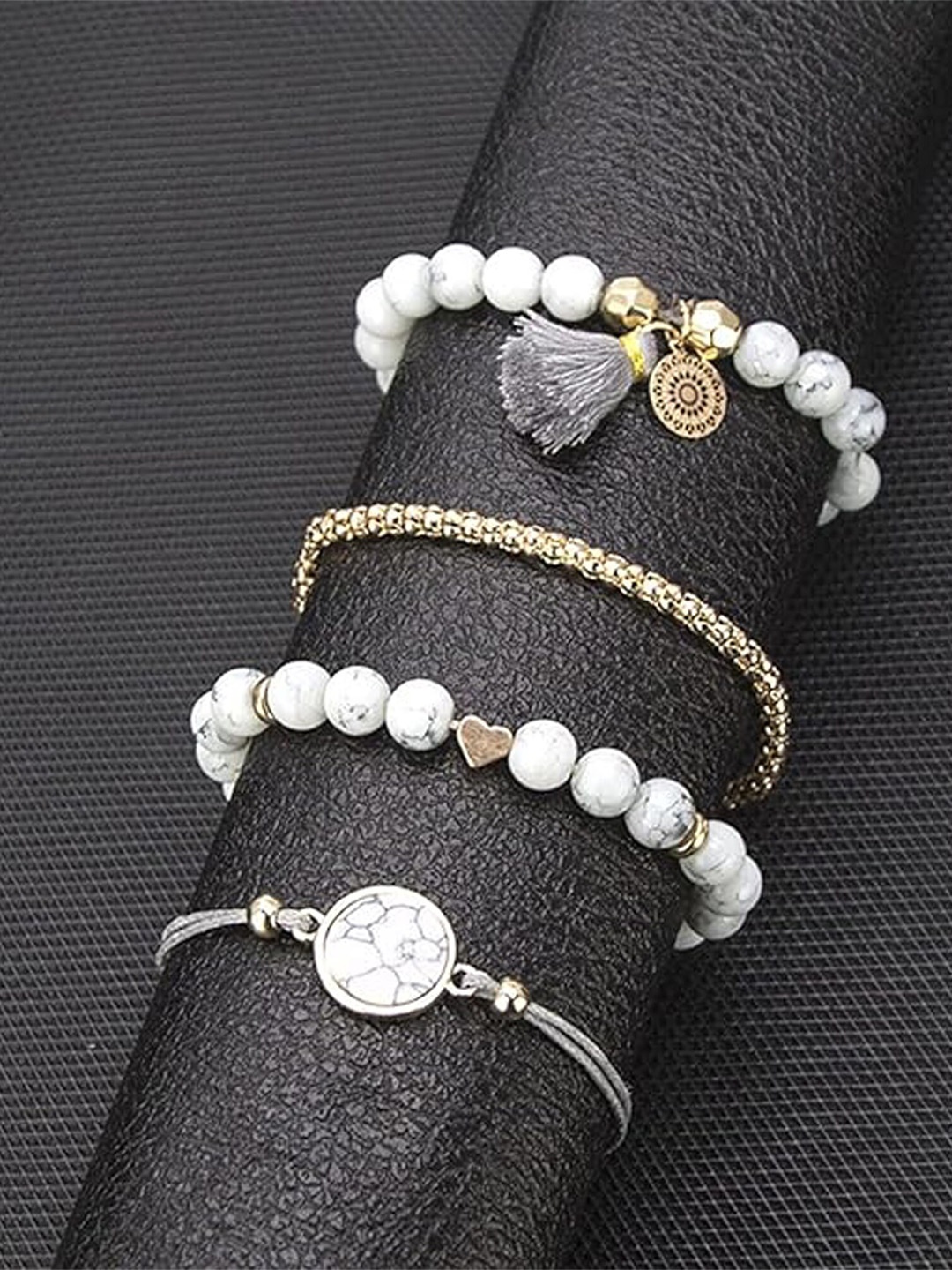 

Fashion Frill Set Of 4 Gold-Plated Multistrand Bracelet