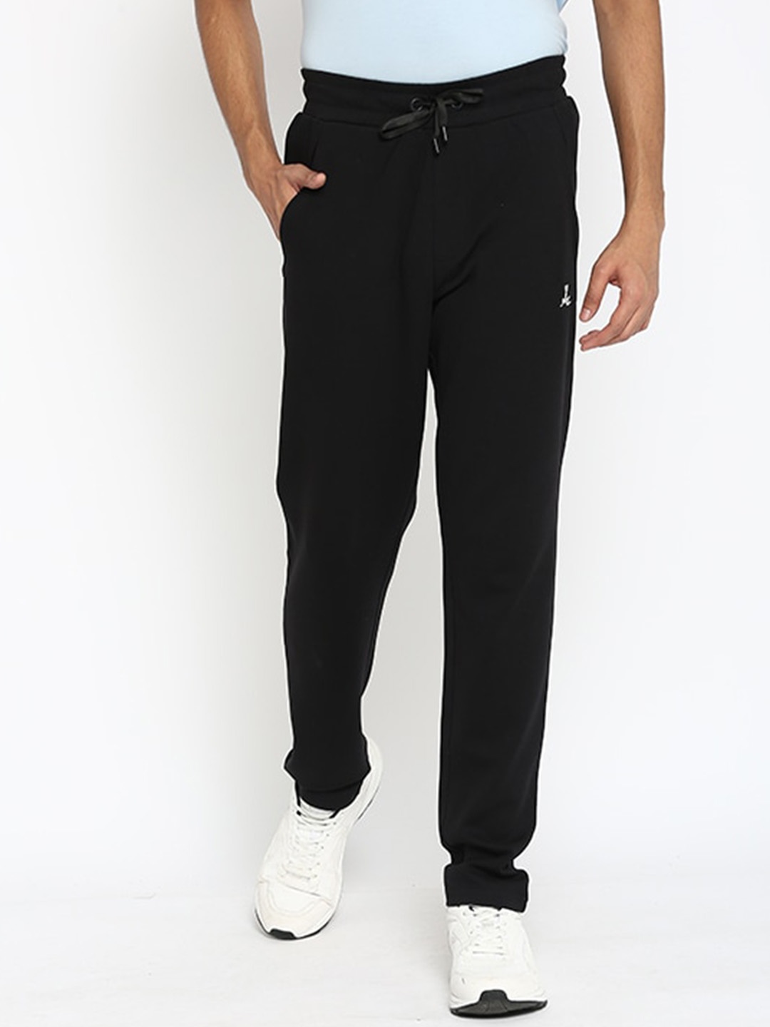 

Muvazo Men Regular Fit Pure Cotton Joggers, Black