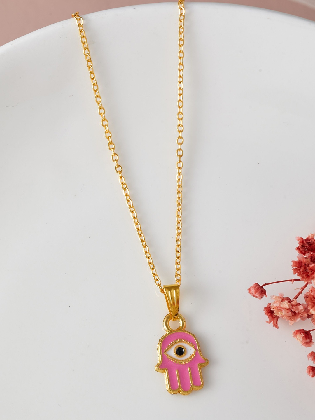 

DressBerry Gold Toned Gold Plated Pendant with Chain