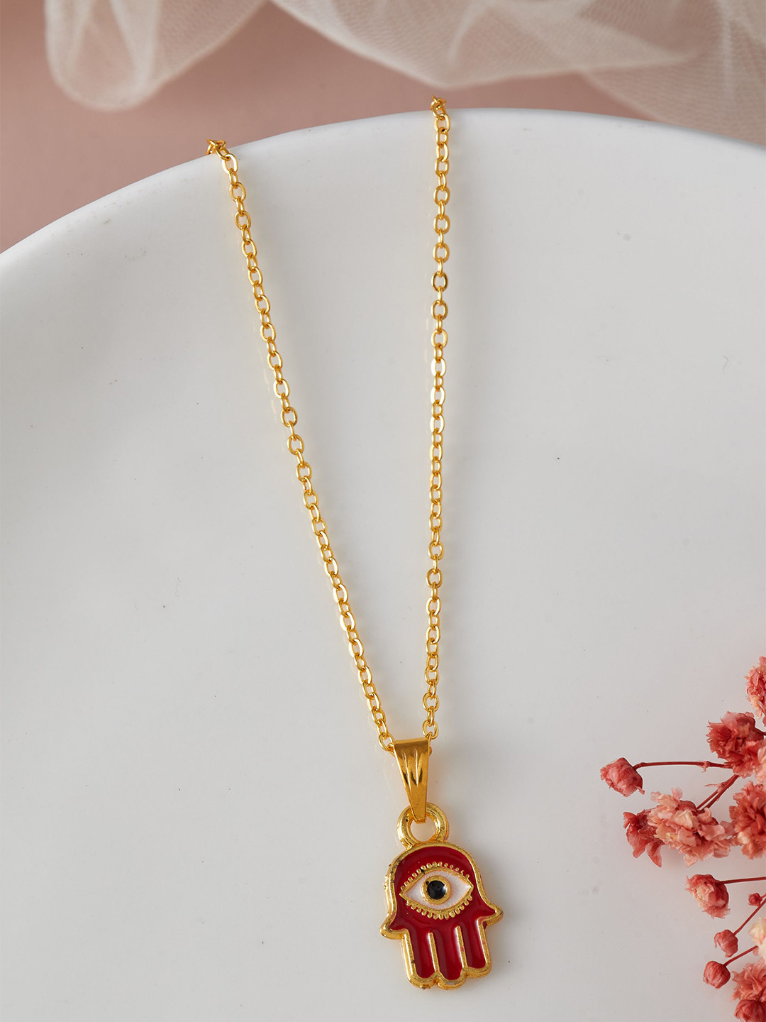 

DressBerry Gold-Plated Shaped Pendant with Chain