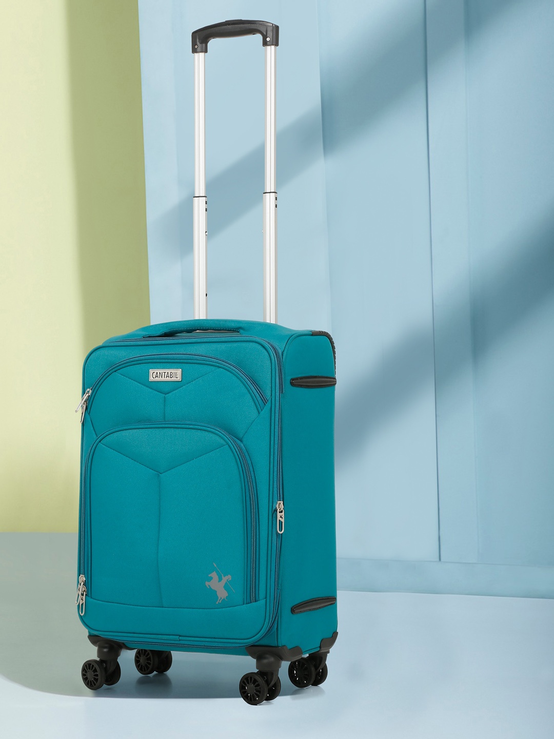 

Cantabil Soft Sided 20 inch Cabin Trolley Bag, Teal