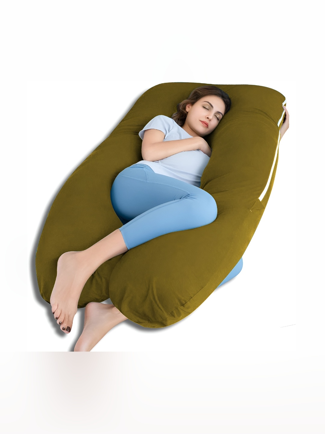 

Texlux Olive Green Fibre Filled Lightweight Maternity Pillow