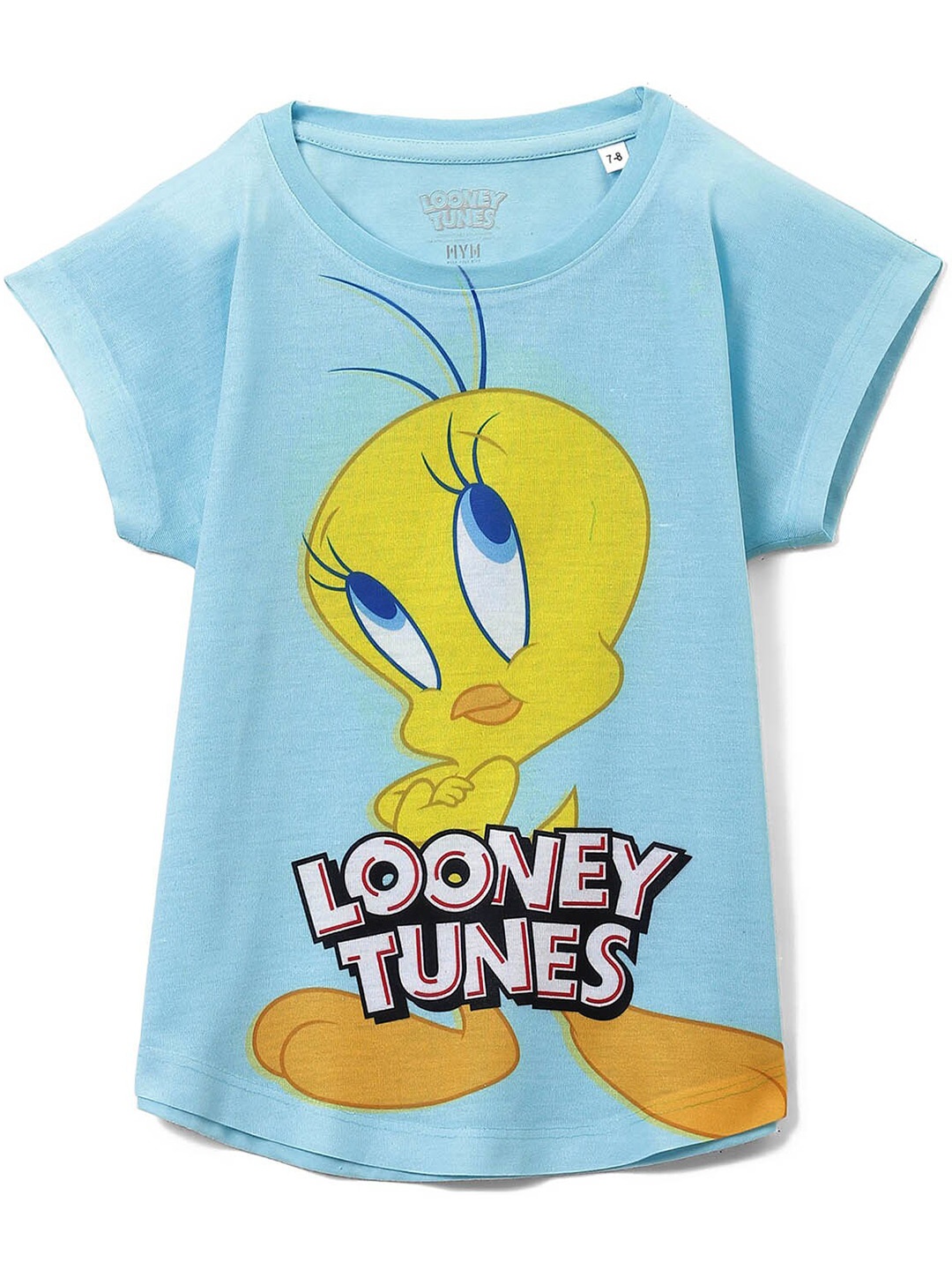 

Wear Your Mind Girls Tweety Printed Extended Sleeves T-shirt, Blue