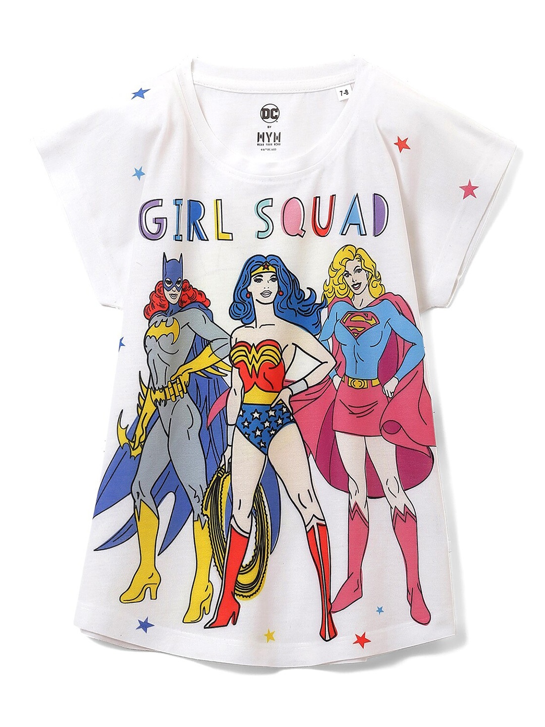 

Wear Your Mind Girls Wonder Woman Printed T-shirt, White