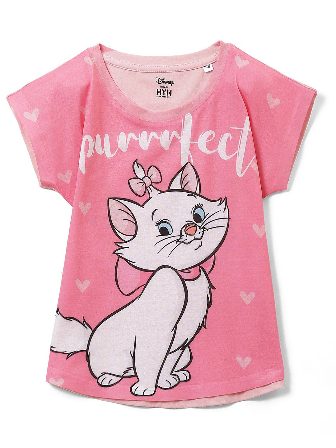 

Wear Your Mind Girls Aristocats Printed T-shirt, Pink