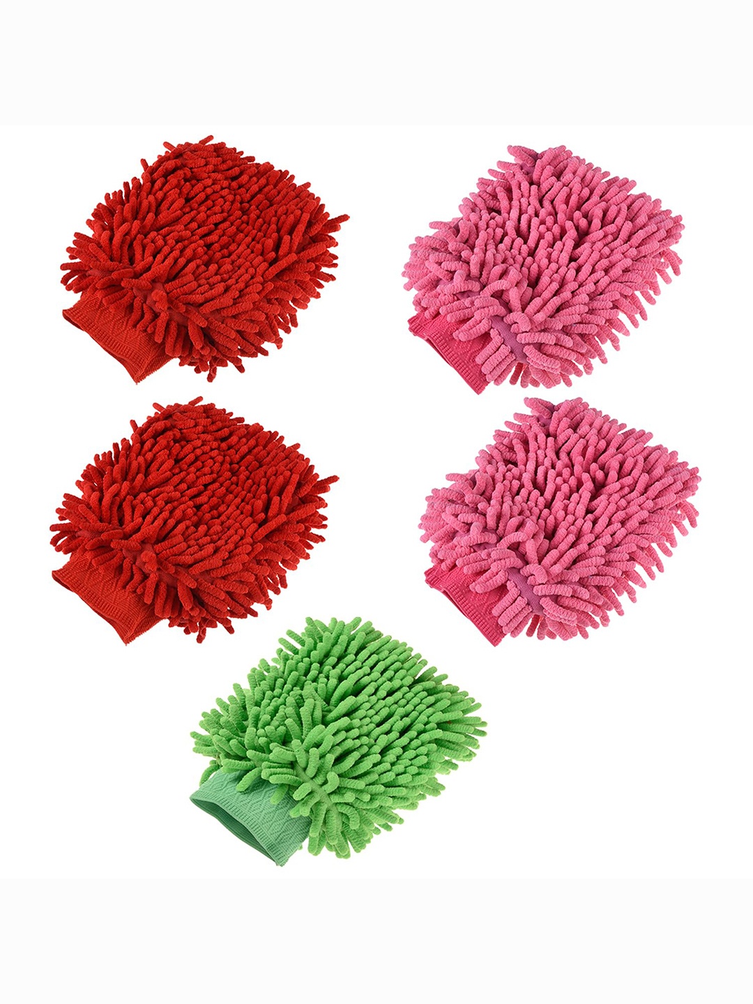 

Kuber Industries Set of 5 Green 50 GSM Hand Duster Gloves