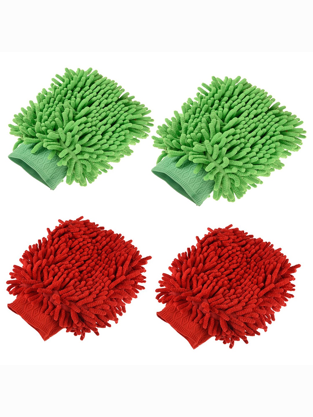 

Kuber Industries Green 4 Pieces Hand Duster 50 GSM Gloves