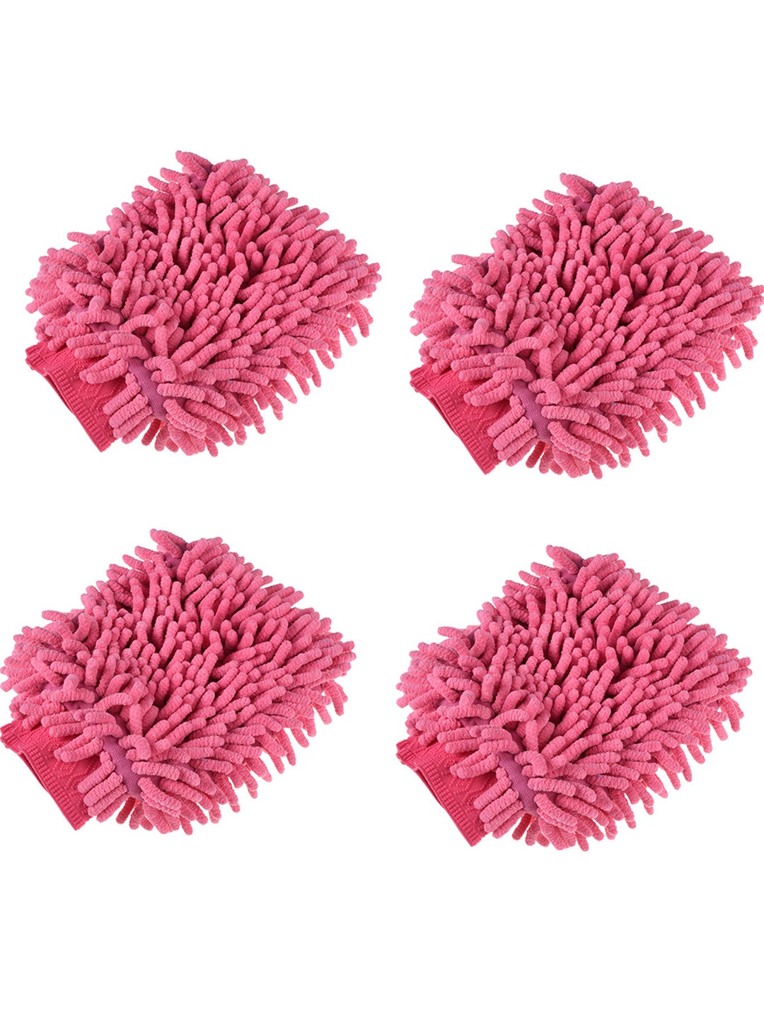 

Kuber Industries Set of 4 Hand Duster Gloves, Pink