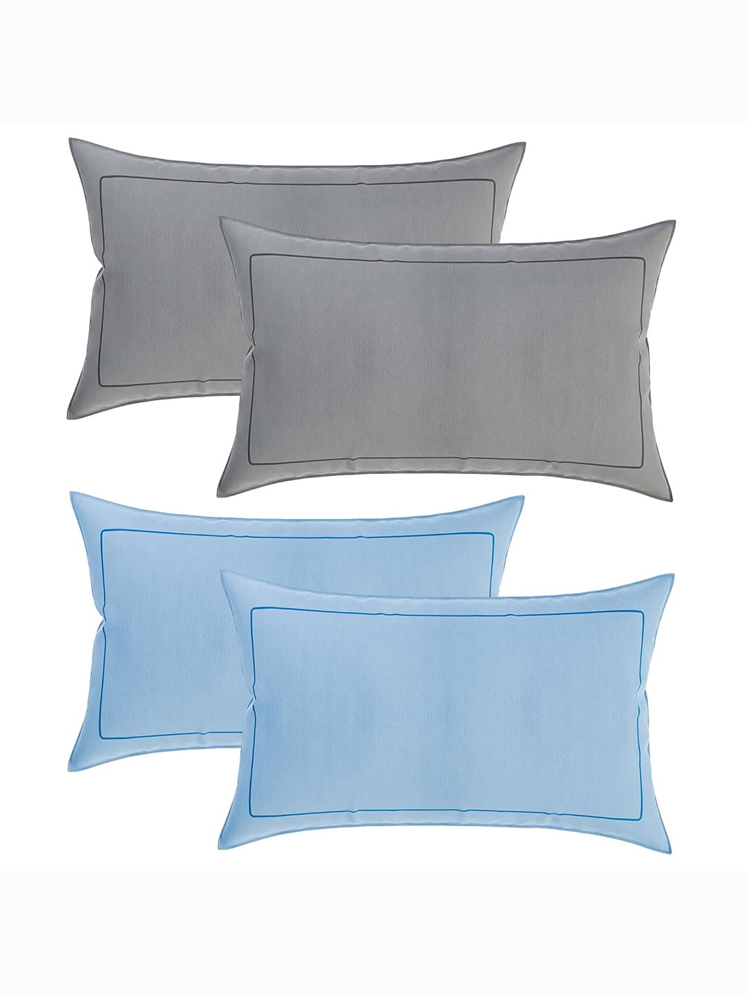 

Kuber Industries Grey 4 Pieces Pure Cotton Rectangle Pillow Covers