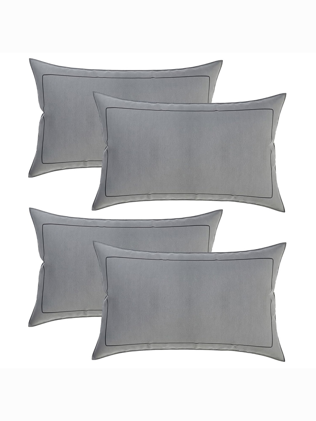 

Kuber Industries Set of 4 Cotton Pillow Covers, Grey