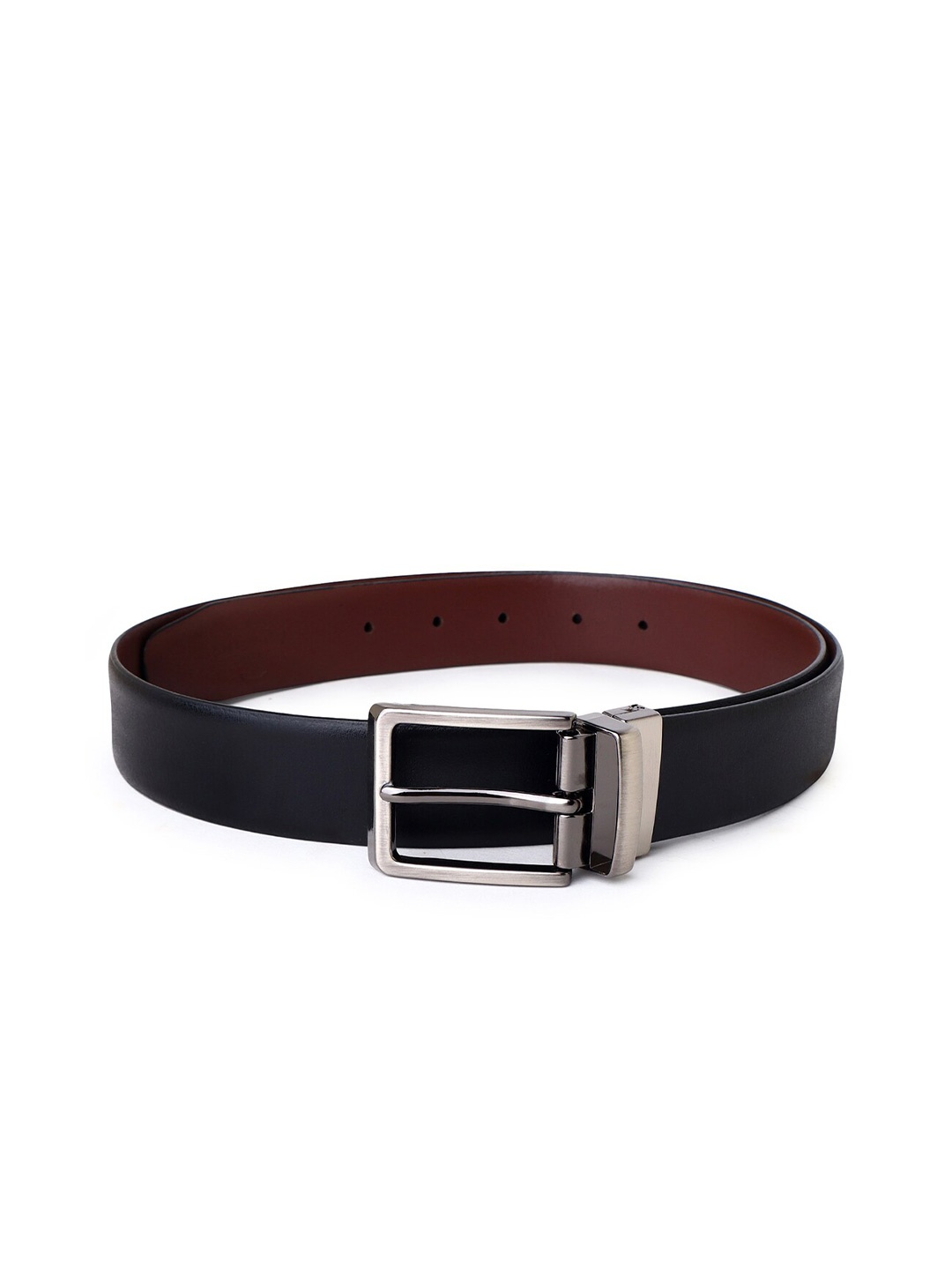 

Provogue Men Leather Reversible Belt, Black