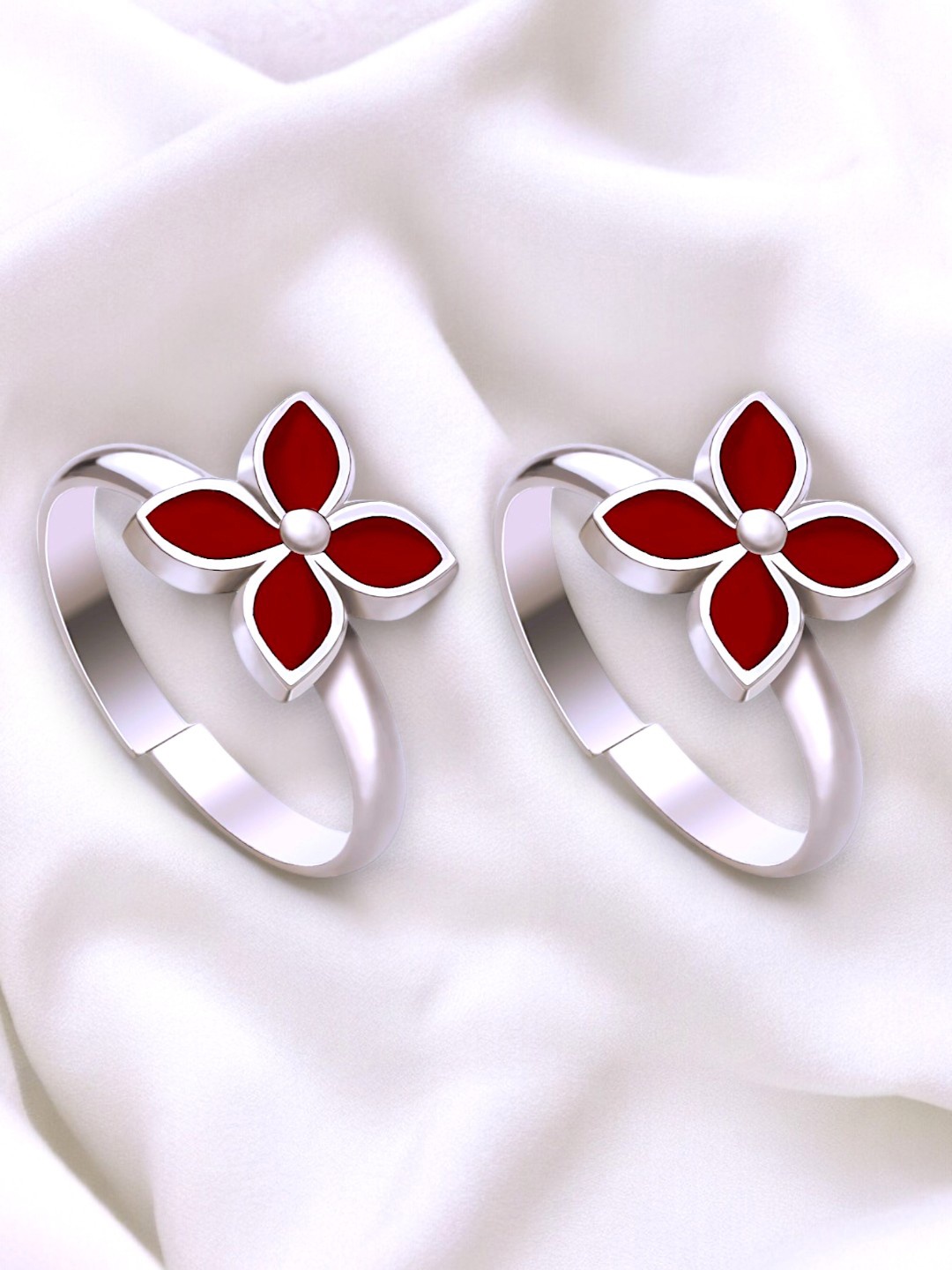 

Taraash Set of 2 925 Sterling Silver Adjustable Toe Rings