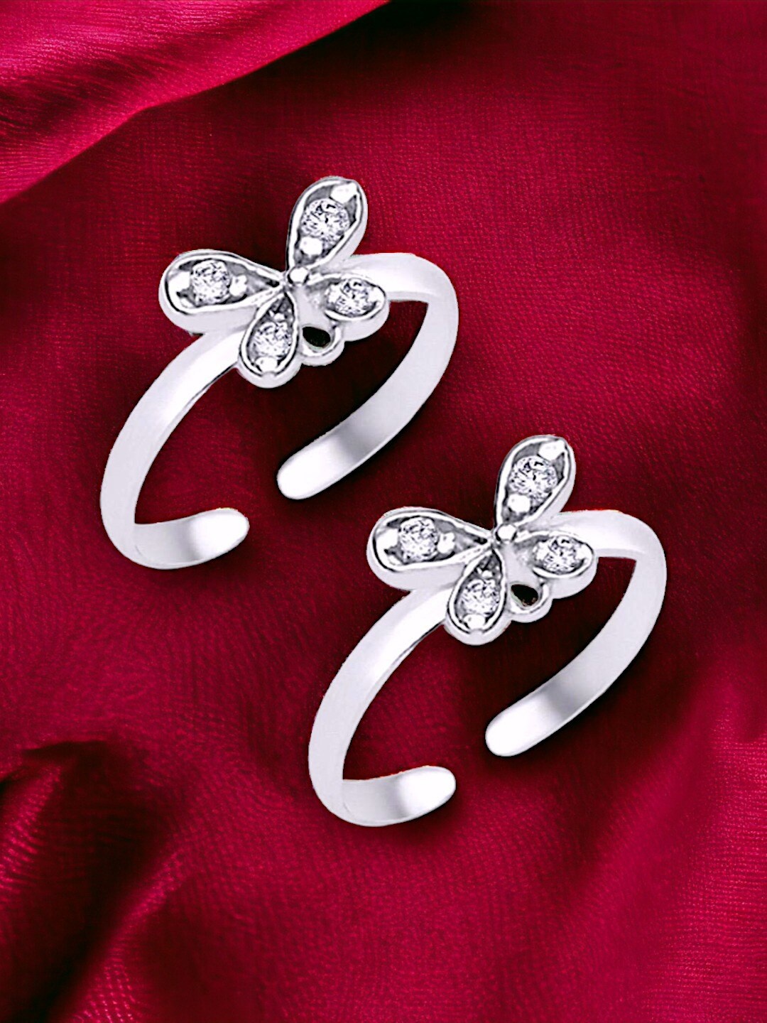 

Taraash Set Of 2 Sterling Silver Toe Rings