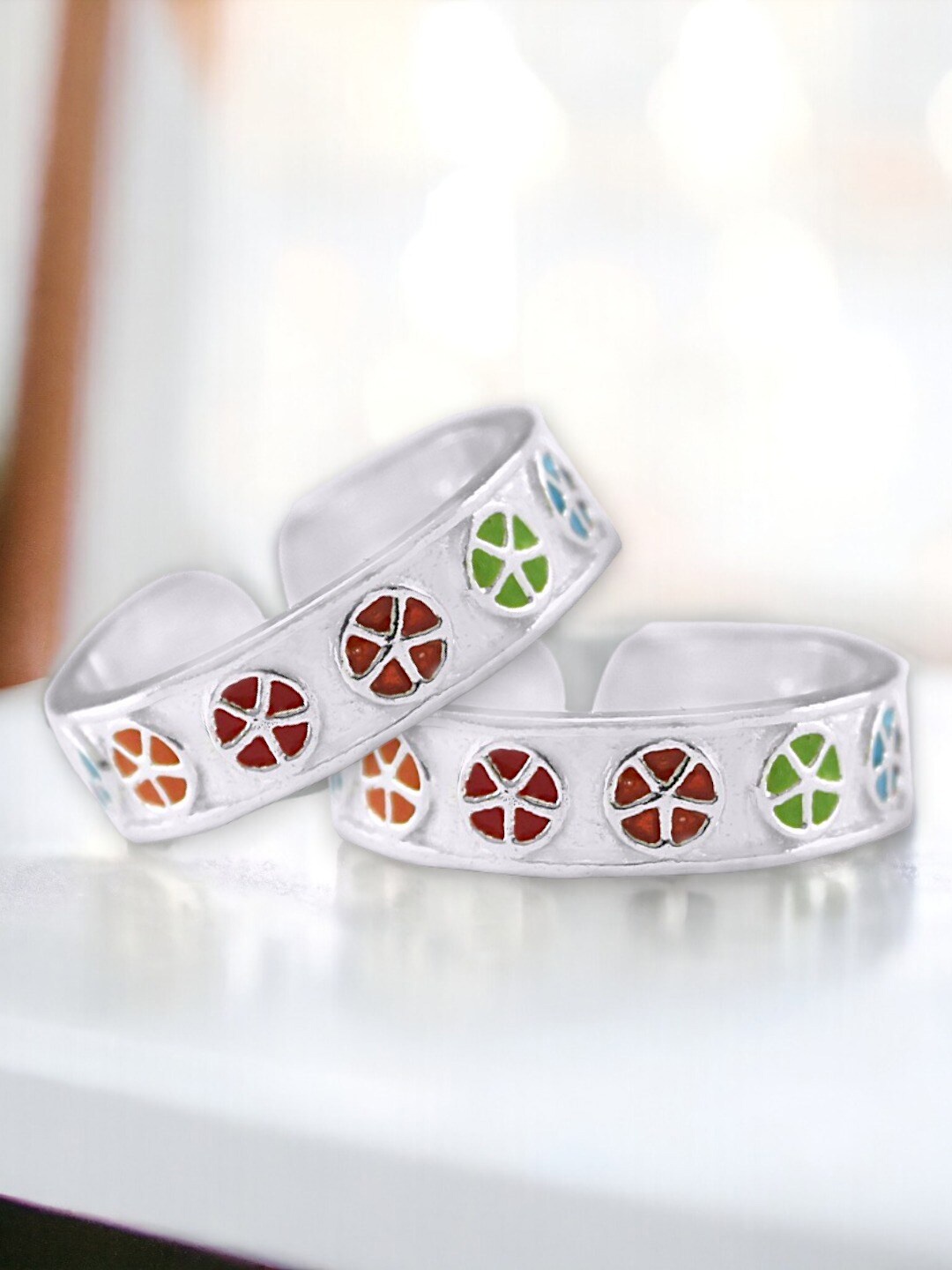 

Taraash Set Of 2 925 Sterling Silver Toe Rings