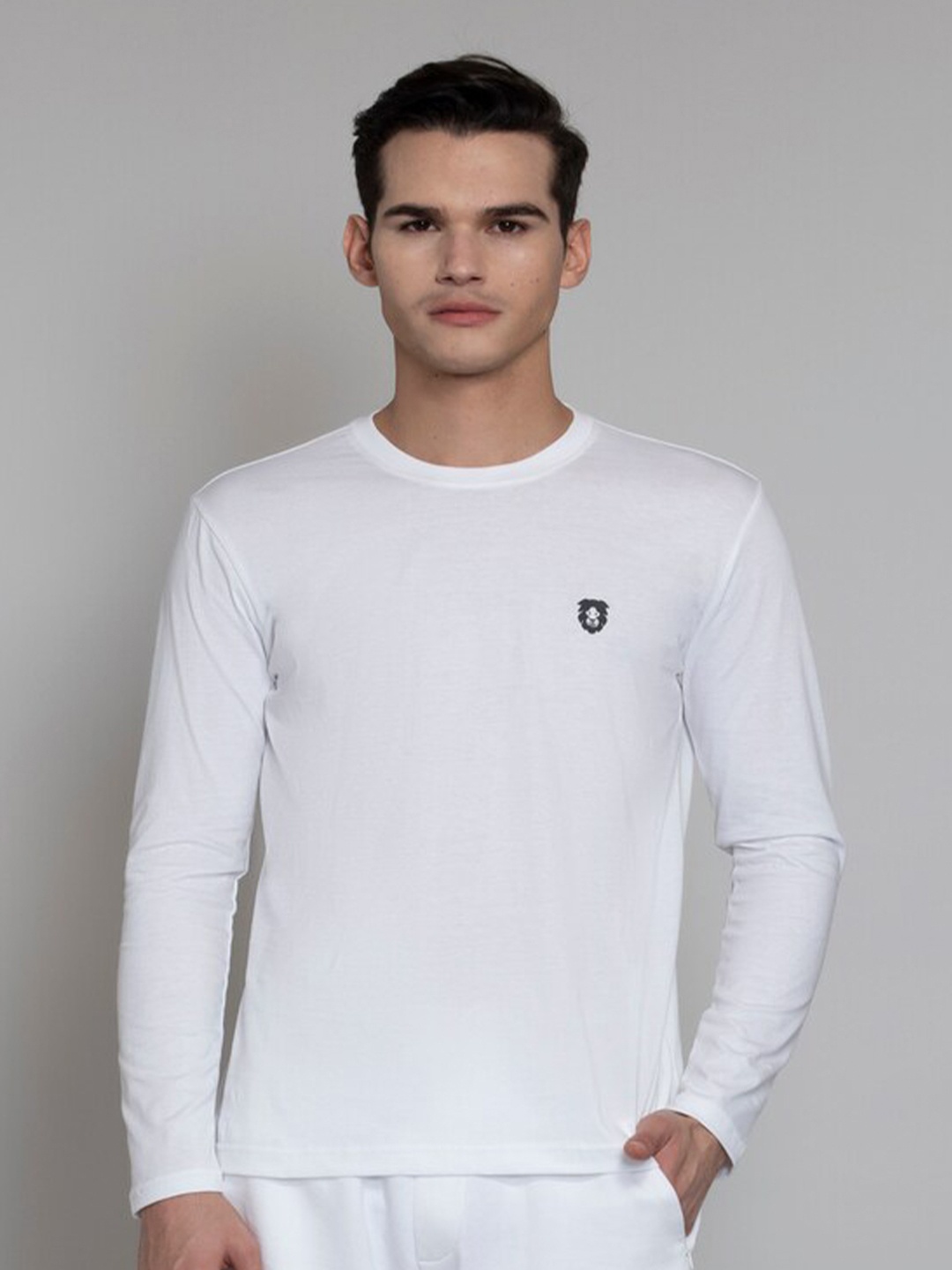 

Muvazo Round Neck Pure Cotton T-Shirt, White