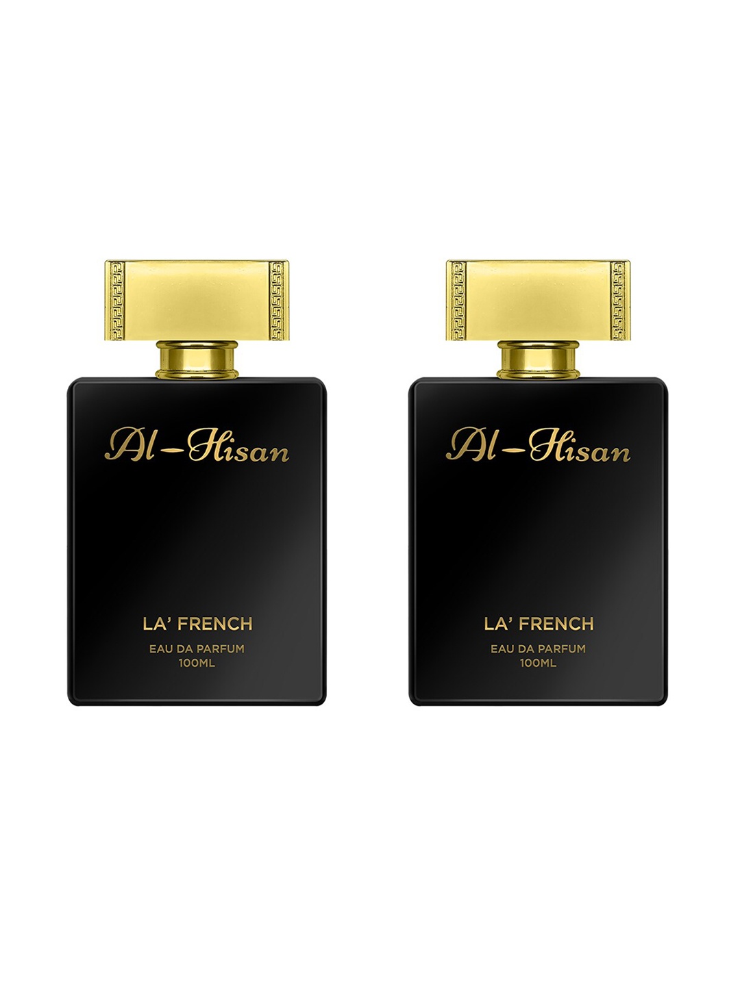 

La French Set of 2 Al-Hisan Long Lasting Eau De Parfum - 100 ml each, Black