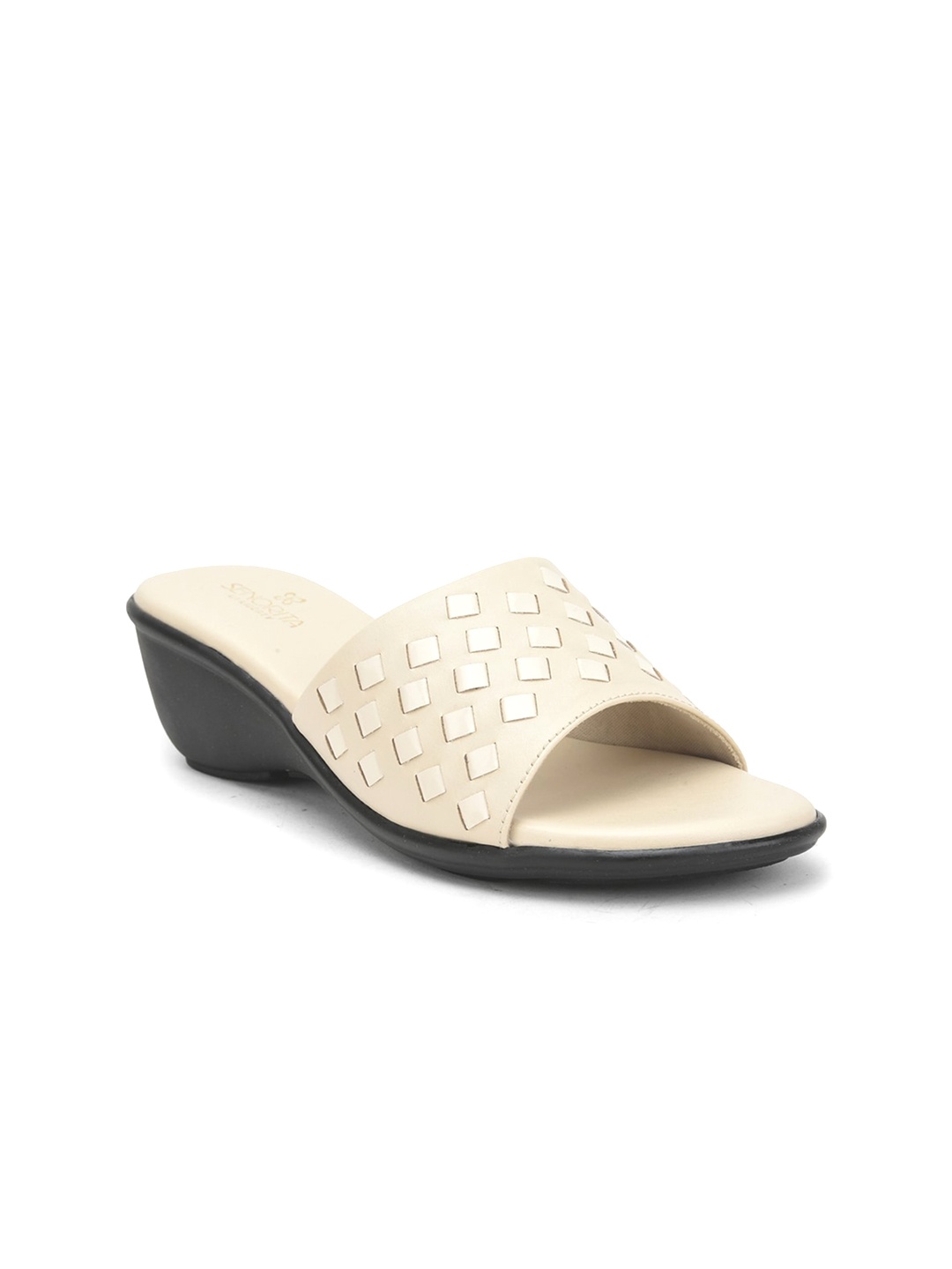 

Liberty Textured Open Toe Comfort Heels, Cream