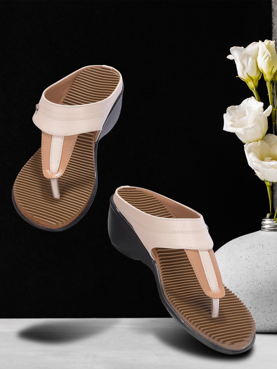 

Liberty Open Toe Comfort Heels, Cream