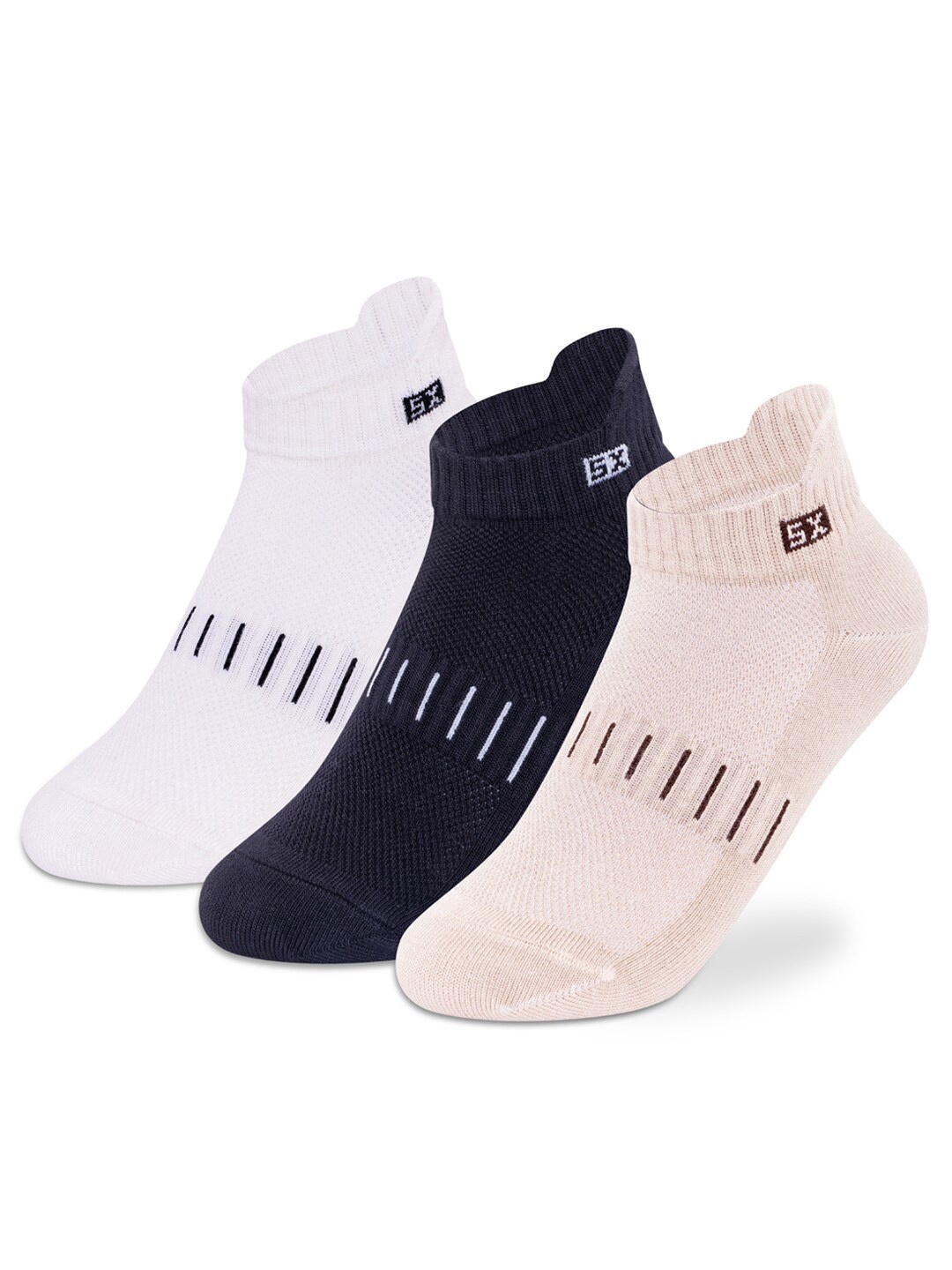 

Supersox Boys Pack Of 3 Patterned Ankle Length Socks, White