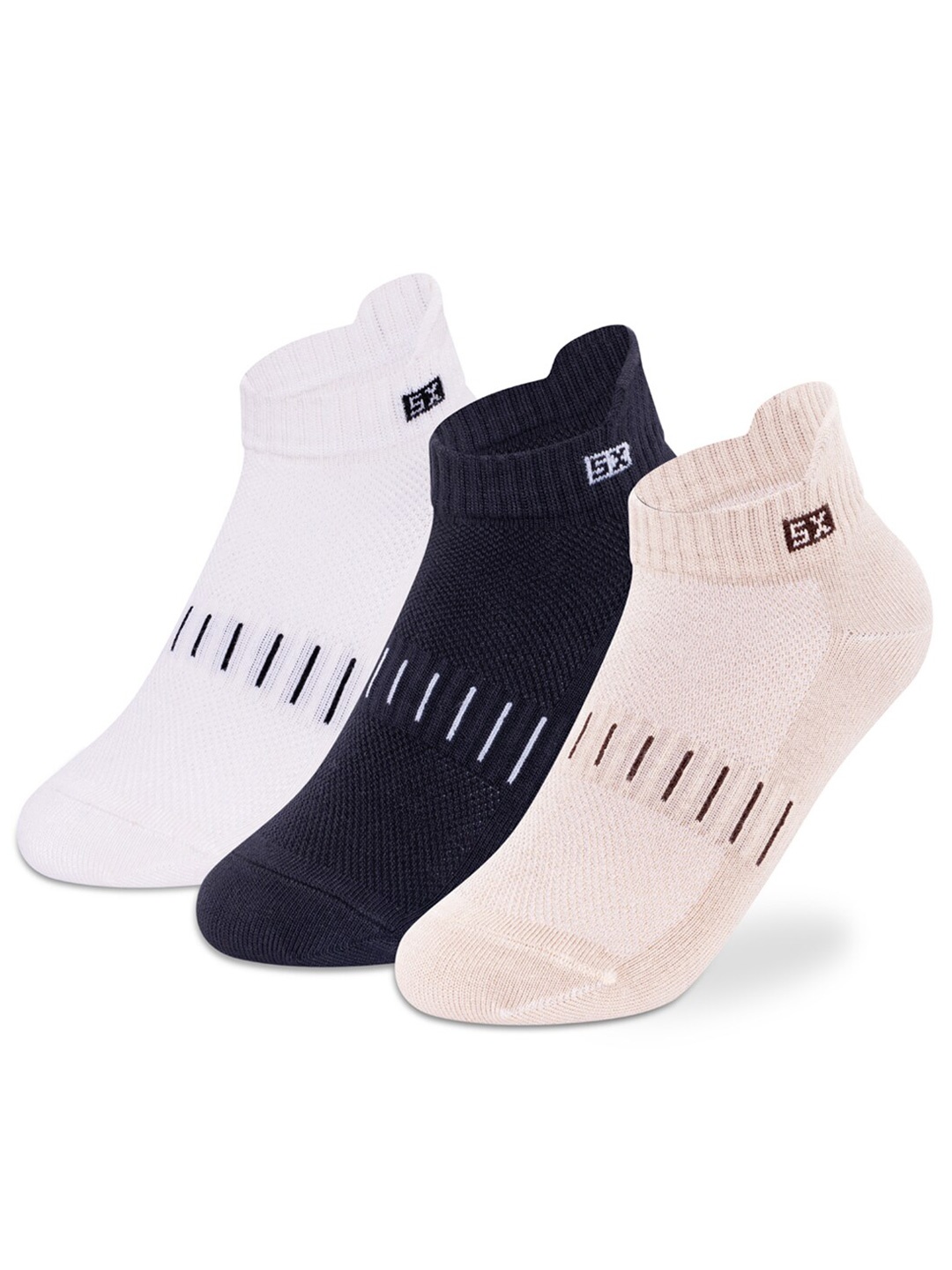 

Supersox Boys Pack Of 3 Patterned Ankle-Length Socks, White