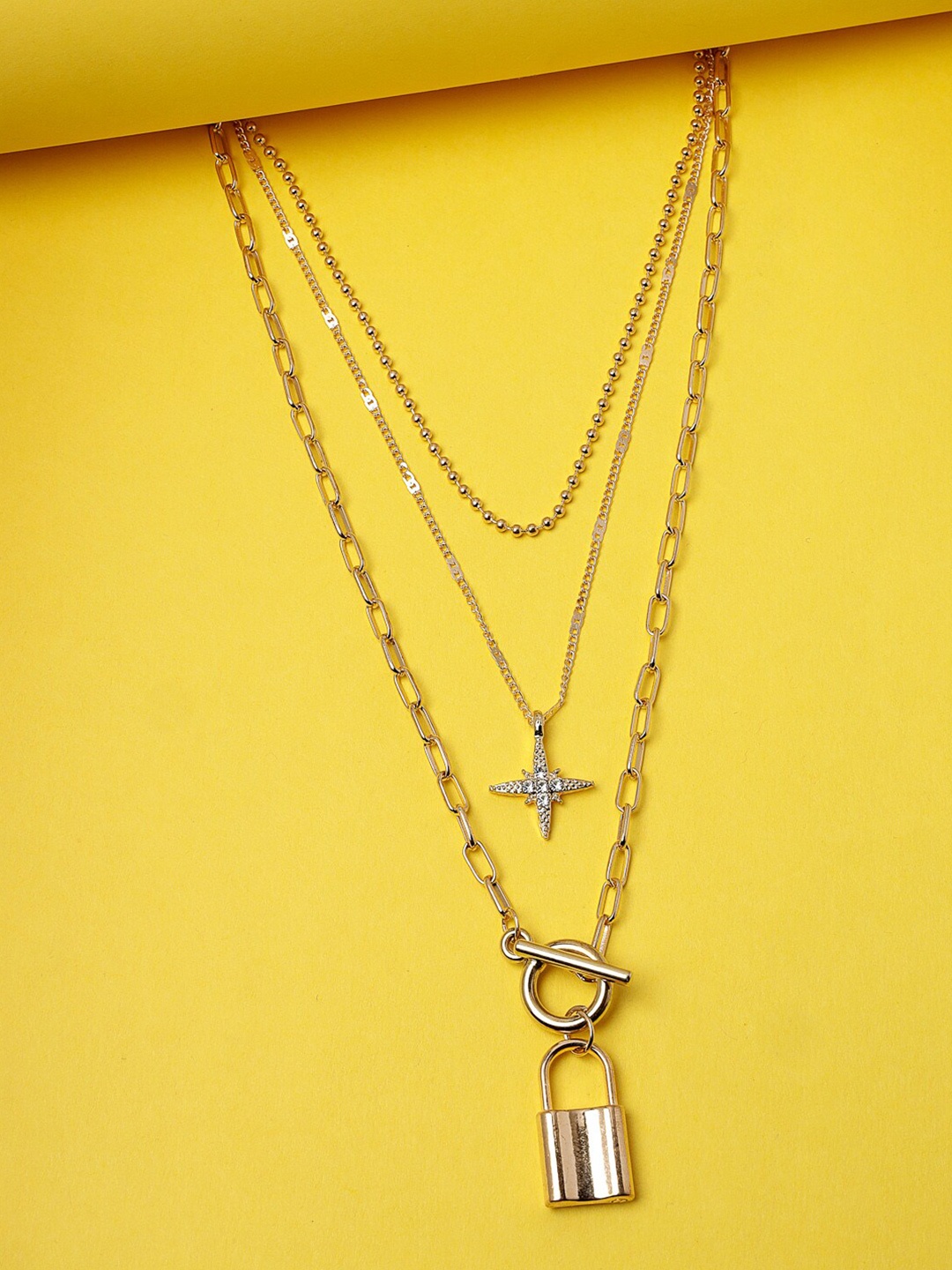 

Scintillare By Sukkhi Gold-Plated Layered Necklace