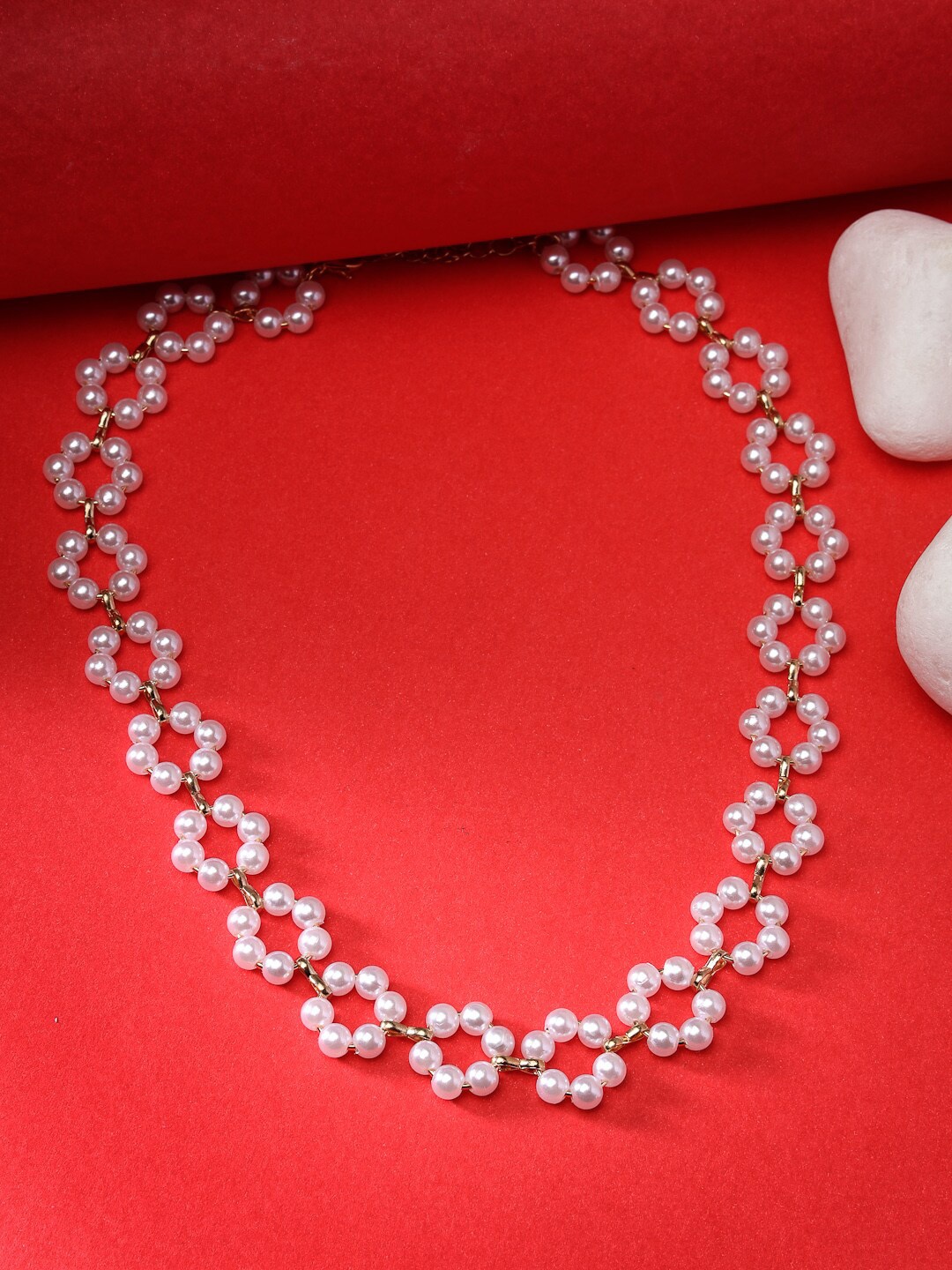 

Scintillare By Sukkhi White Gold-Plated Choker Necklace