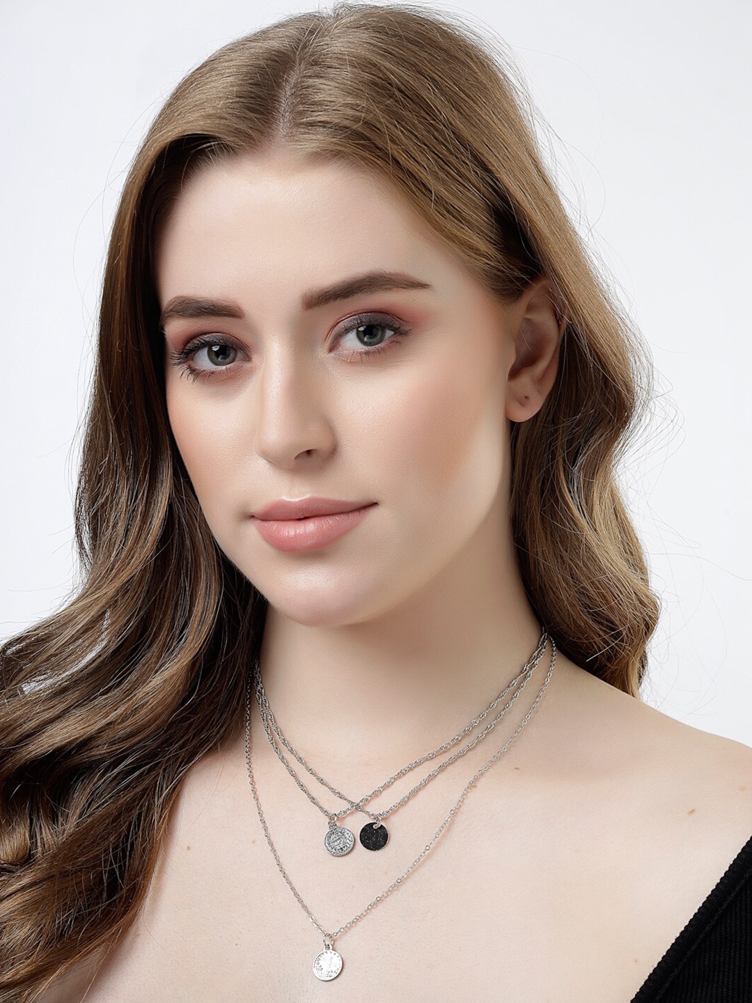 

Scintillare By Sukkhi Rhodium-Plated Layered Necklace, Silver