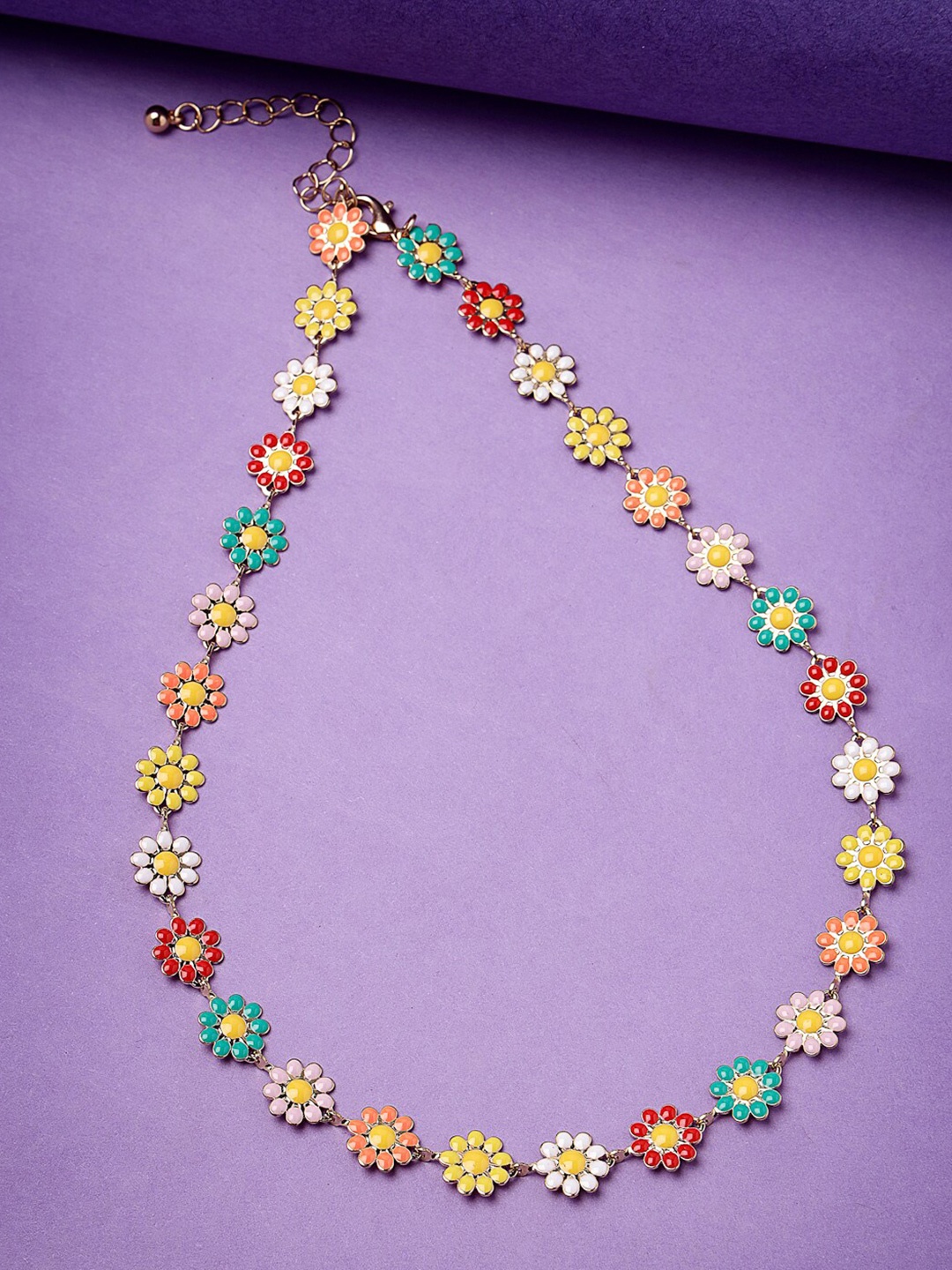 

Scintillare By Sukkhi Gold-Plated Floral Choker Necklace