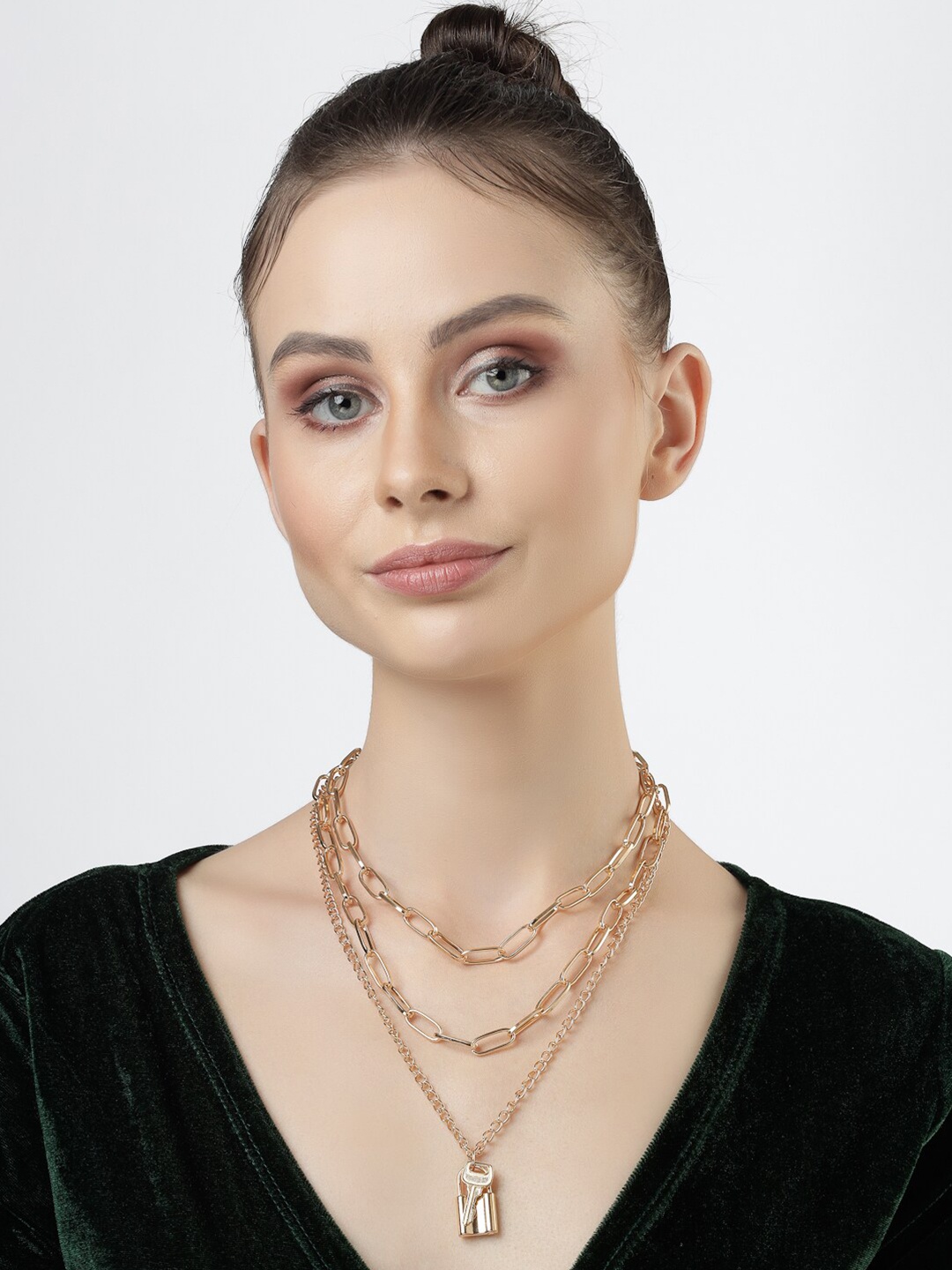 

Scintillare By Sukkhi Gold-Plated Layered Necklace