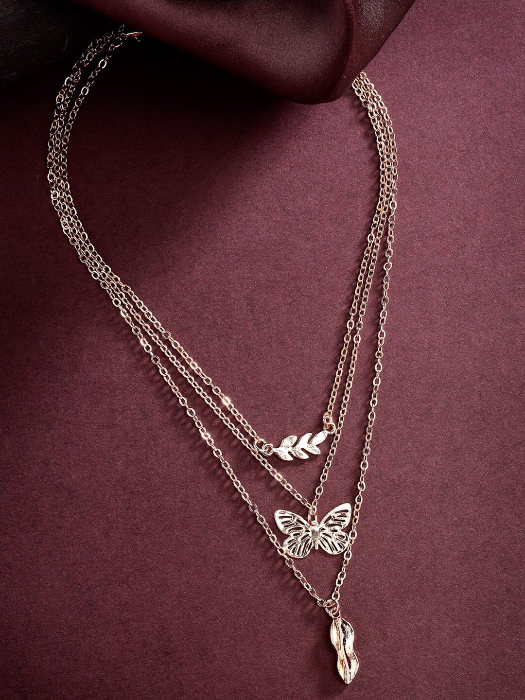

Scintillare By Sukkhi Set Of 3 Gold-Plated Layered Necklace