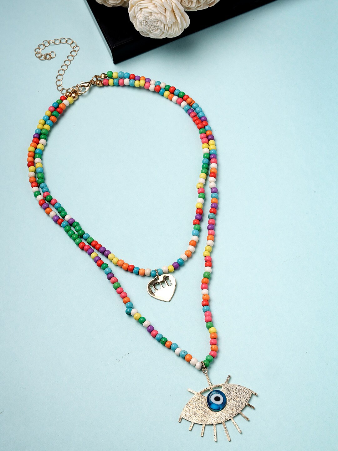 

Scintillare By Sukkhi Gold-Plated Beaded Layered Necklace