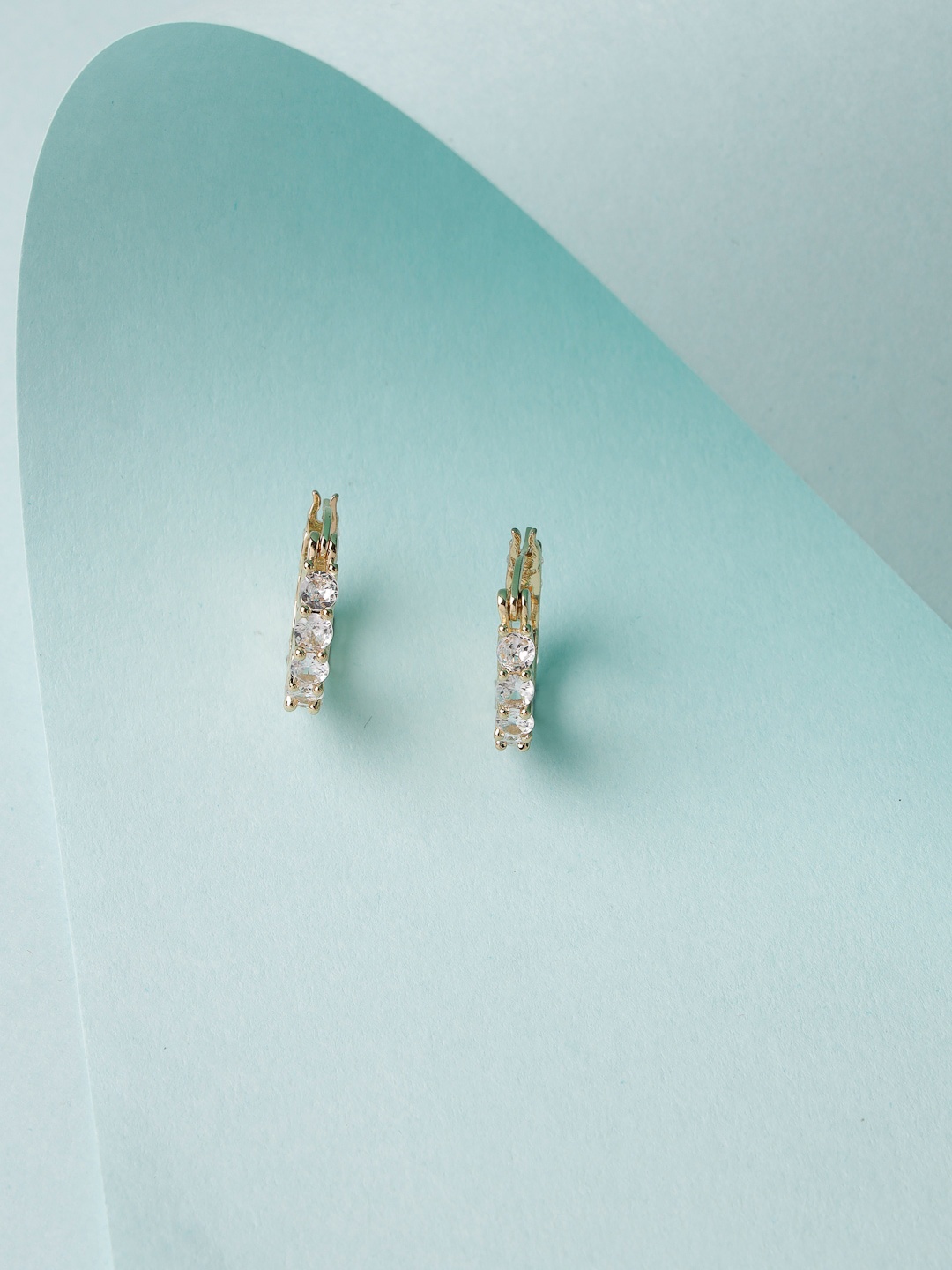 

Scintillare By Sukkhi Gold Plated Crystals Studded Hoop Earrings