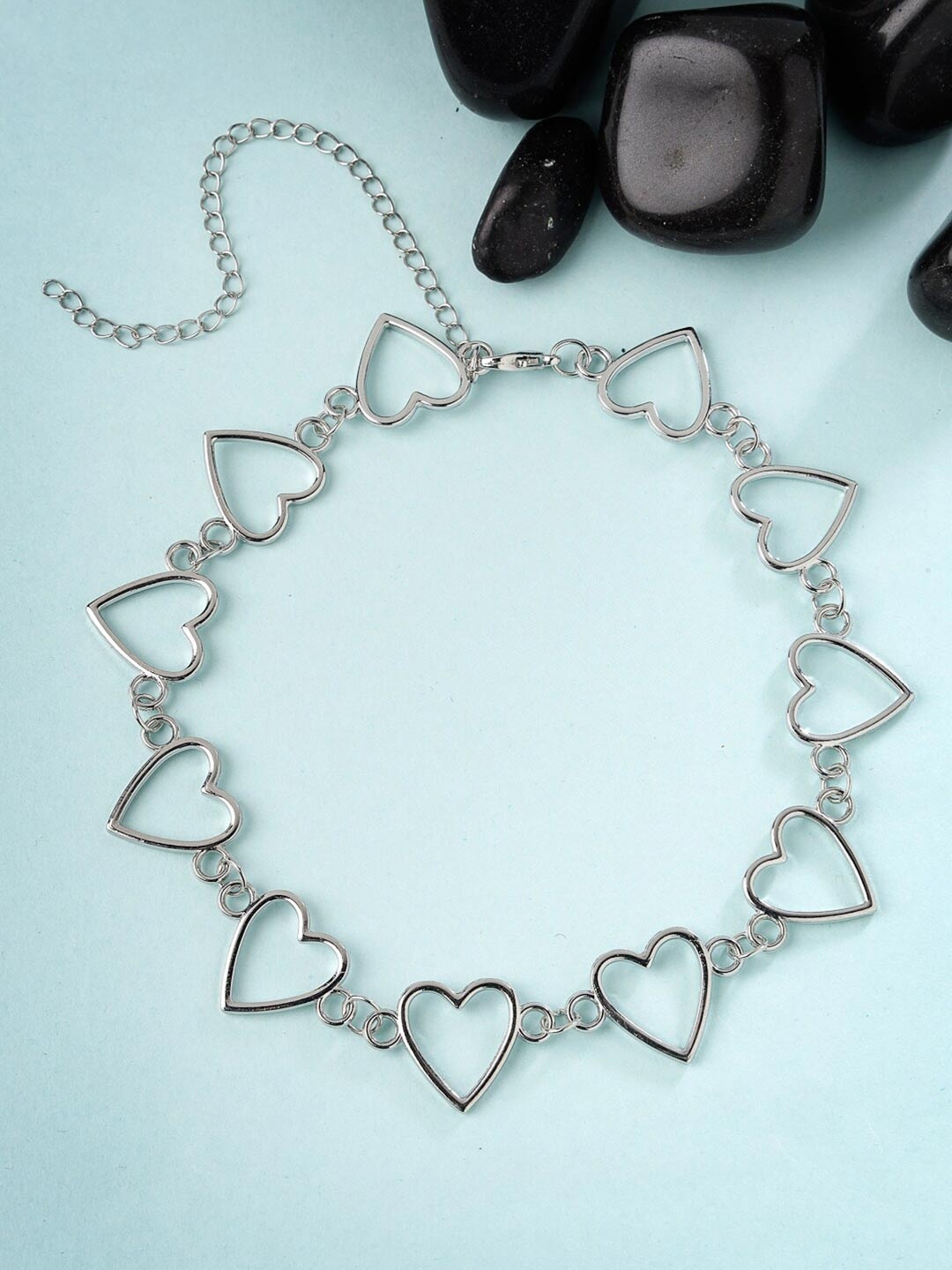 

Scintillare By Sukkhi Rhodium-Plated Choker Necklace, Silver