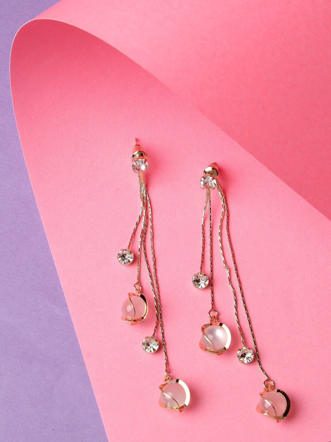 

Scintillare By Sukkhi Gold-Plated Crystals Studded Drop Earrings