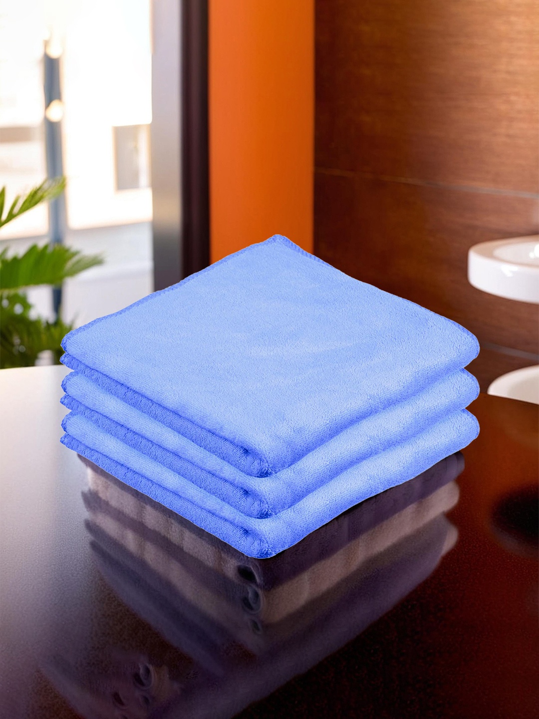 

Kuber Industries Blue 3 Pieces Kitchen Towels